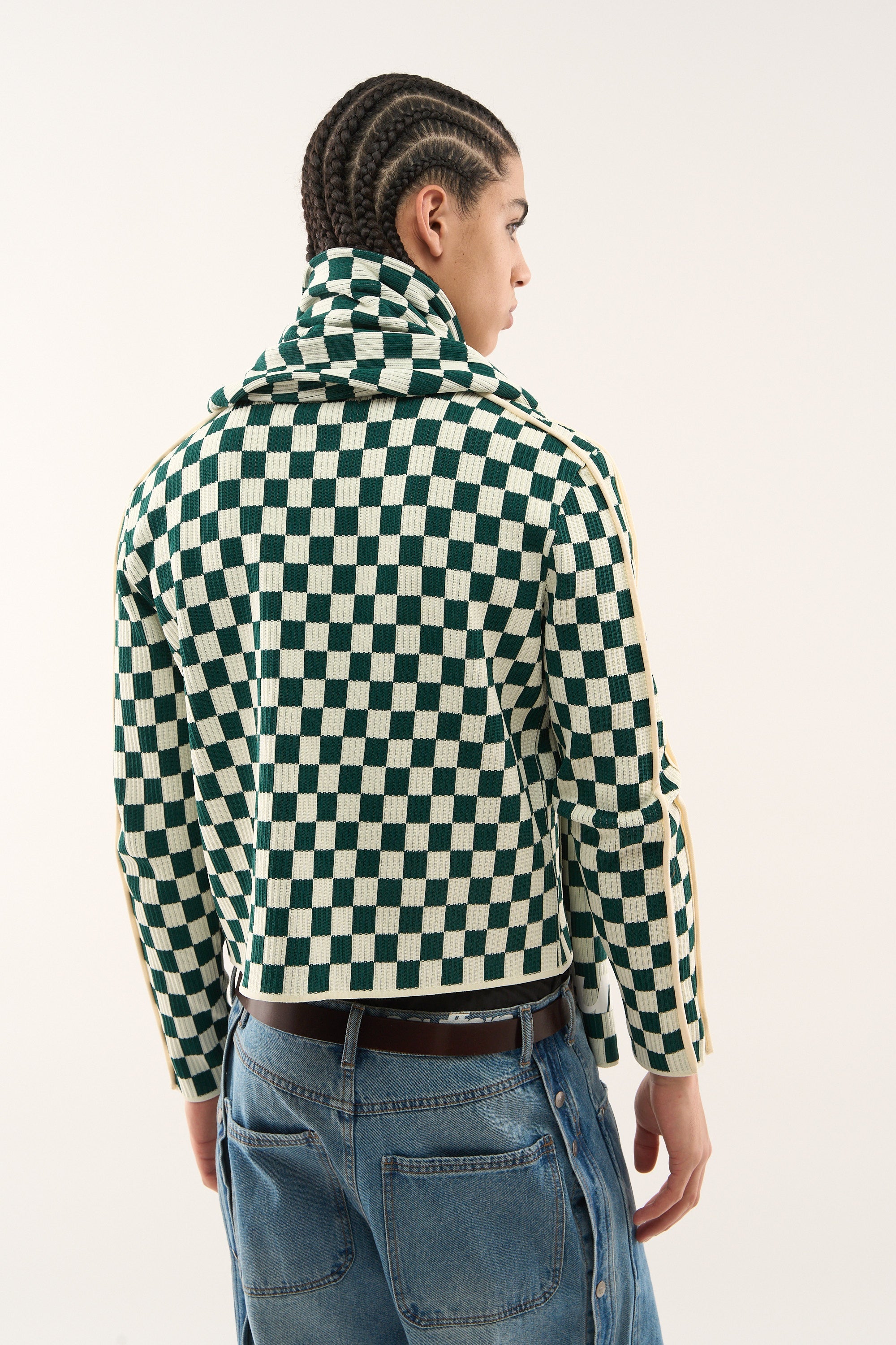 Monaco Green Checkered Zipper