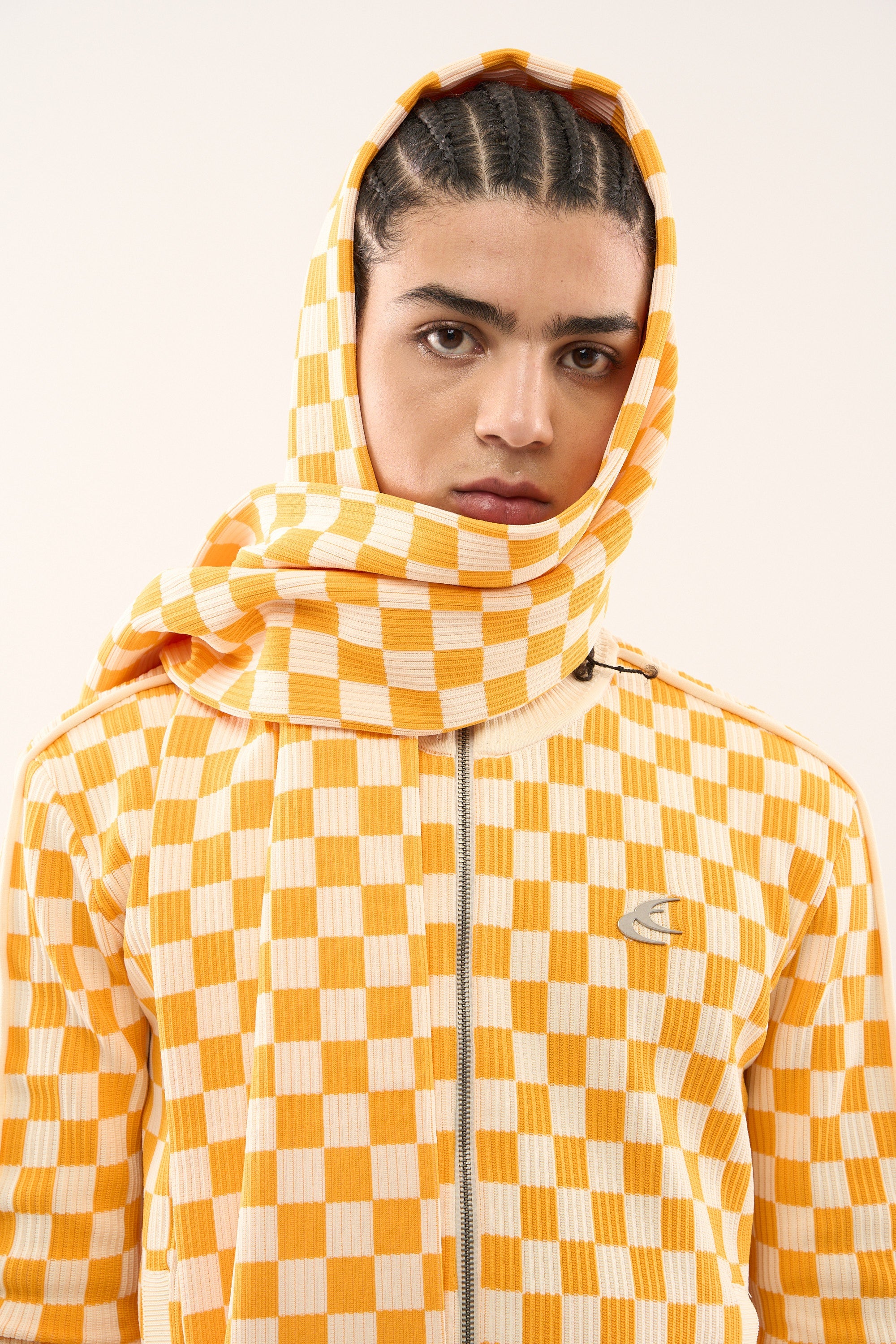 Monaco Yellow Checkered Zipper