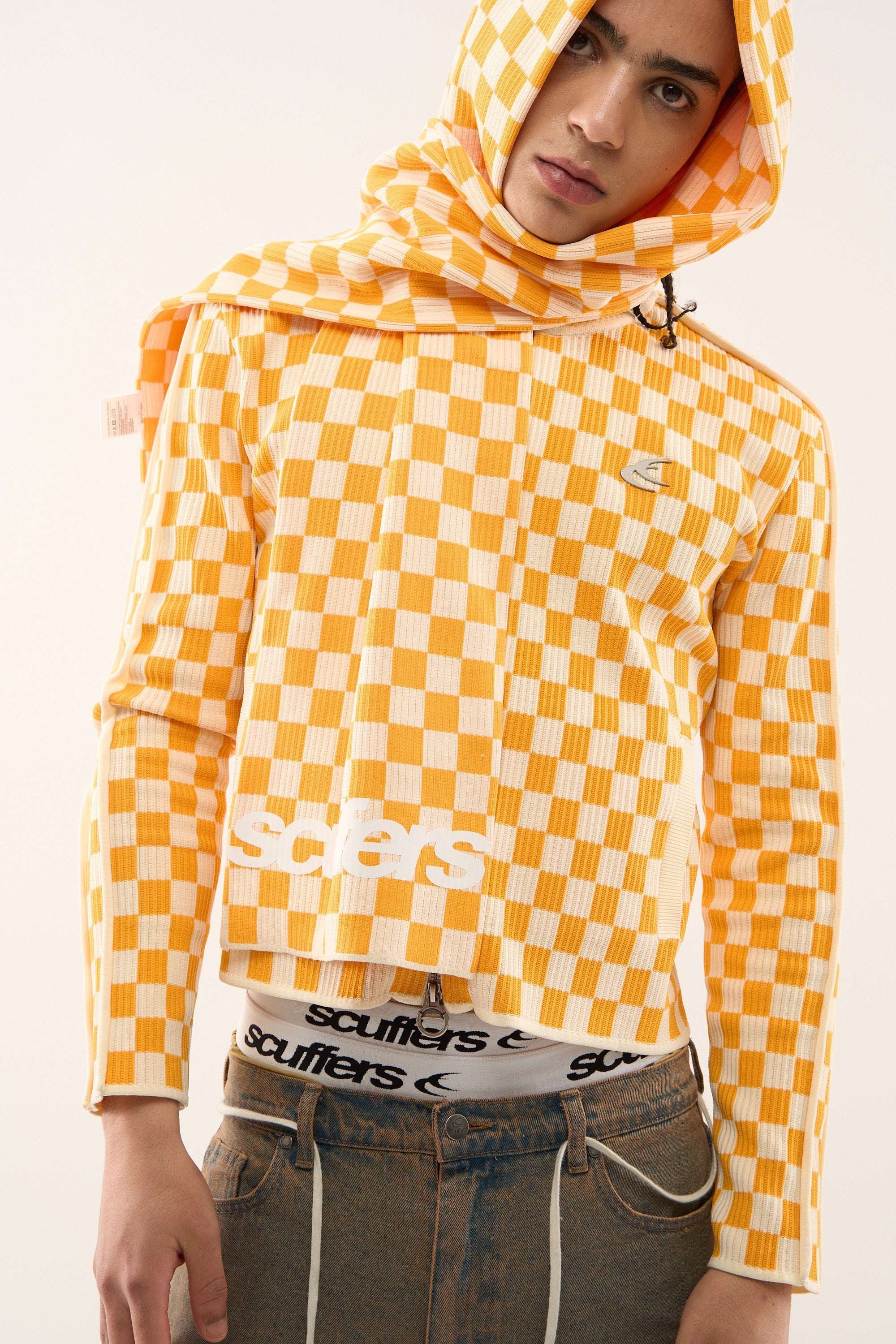 Monaco Yellow Checkered Zipper