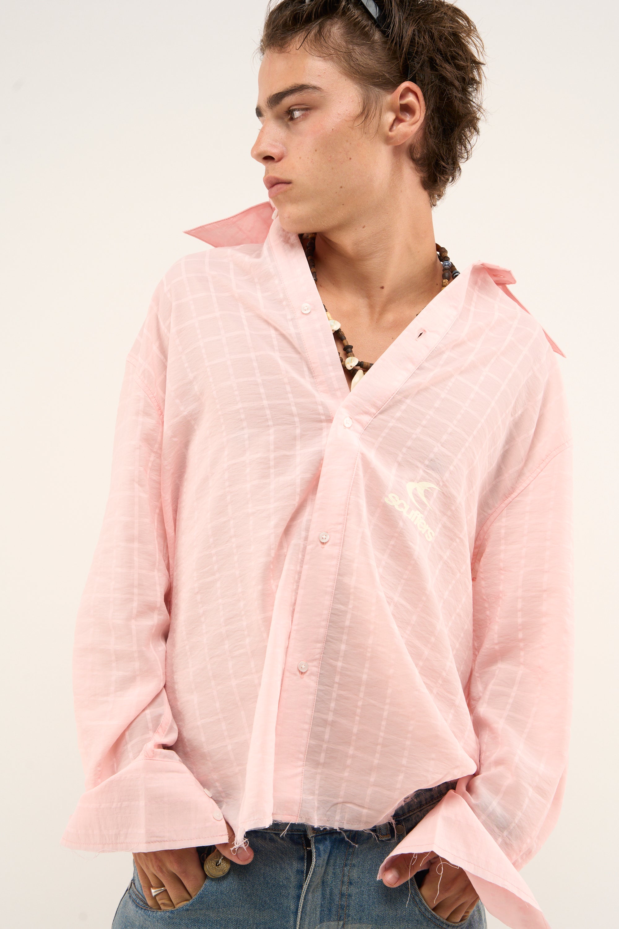 70s Summer Salmon Shirt