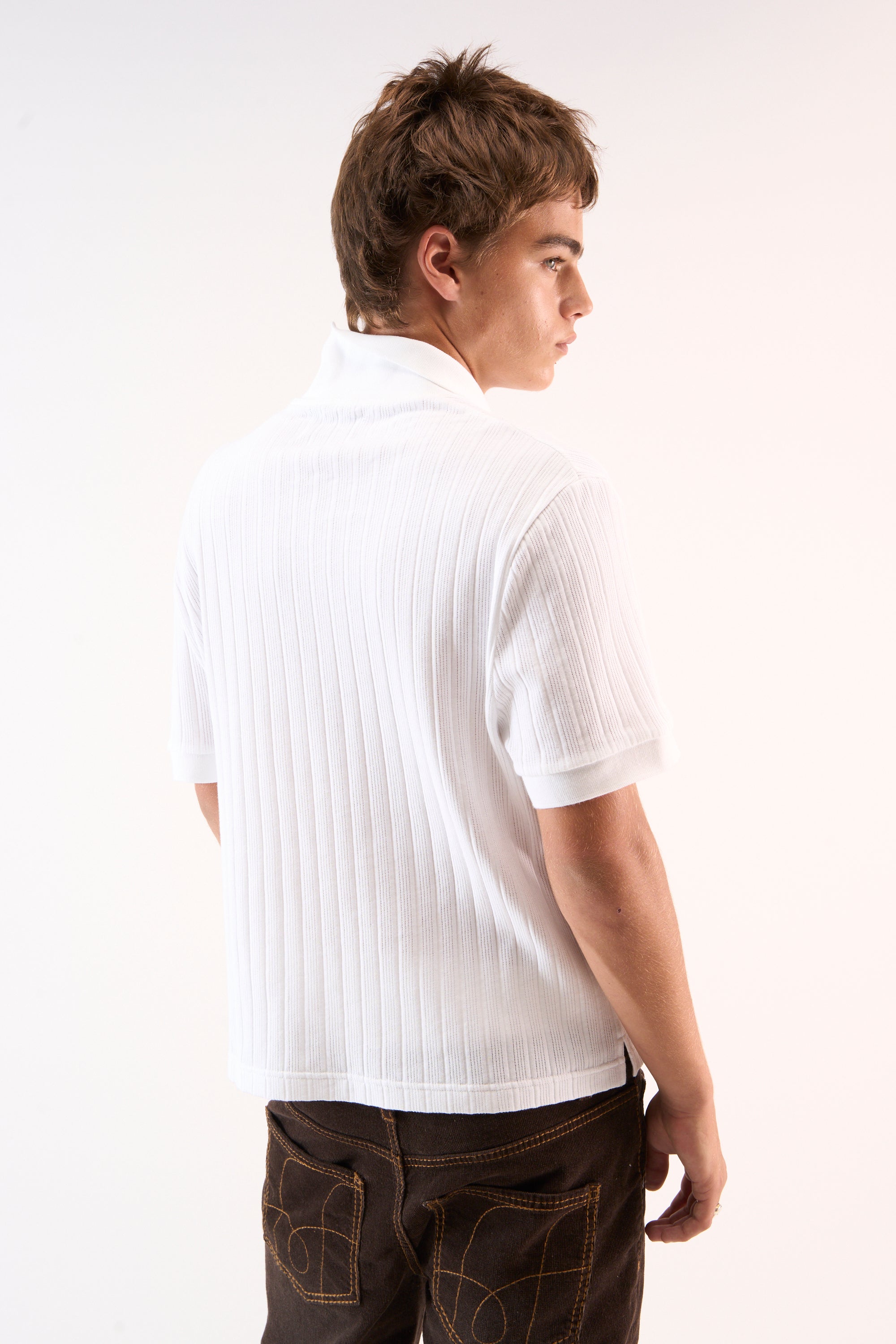 Placket White Polo