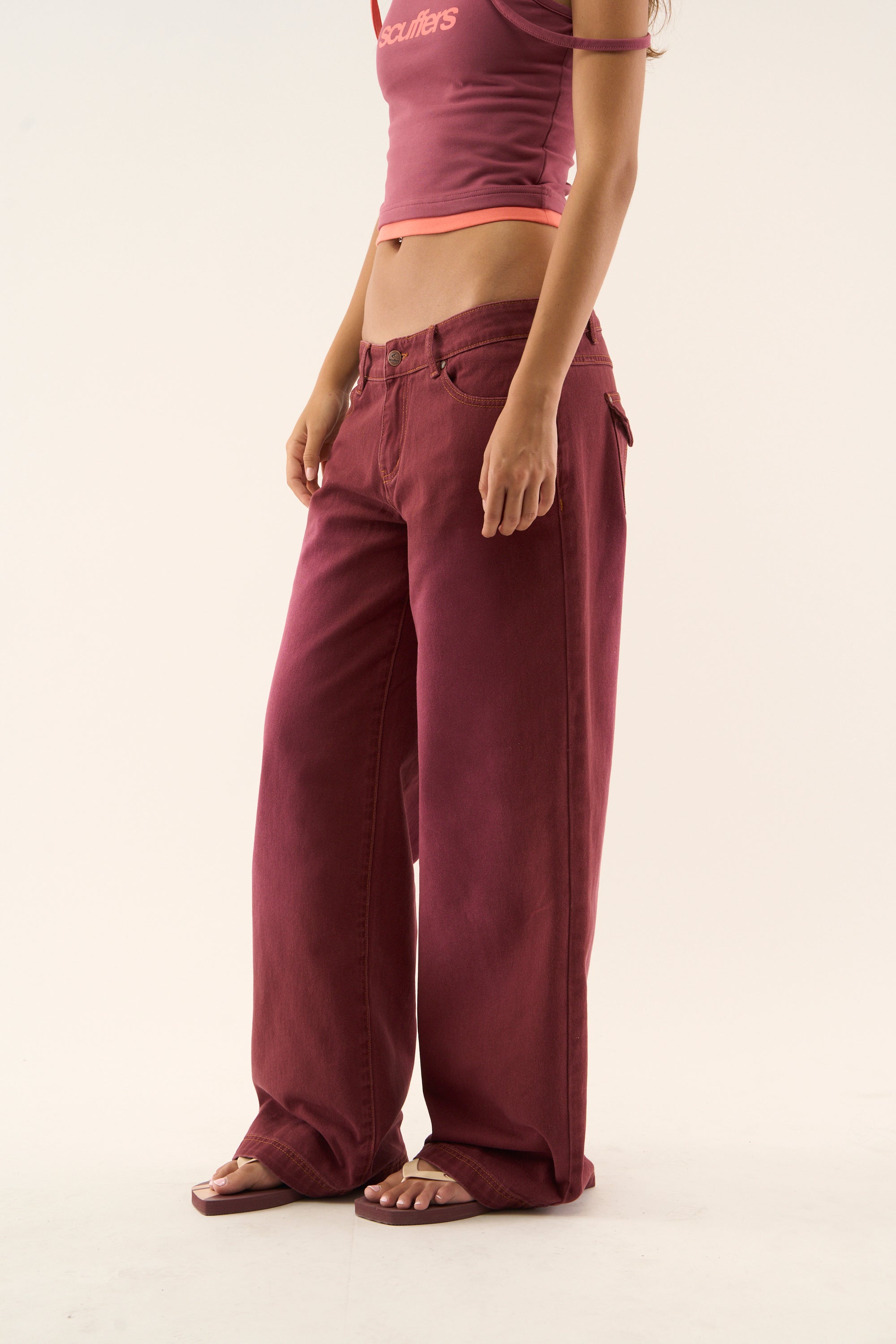 Carrie Burgundy Pants