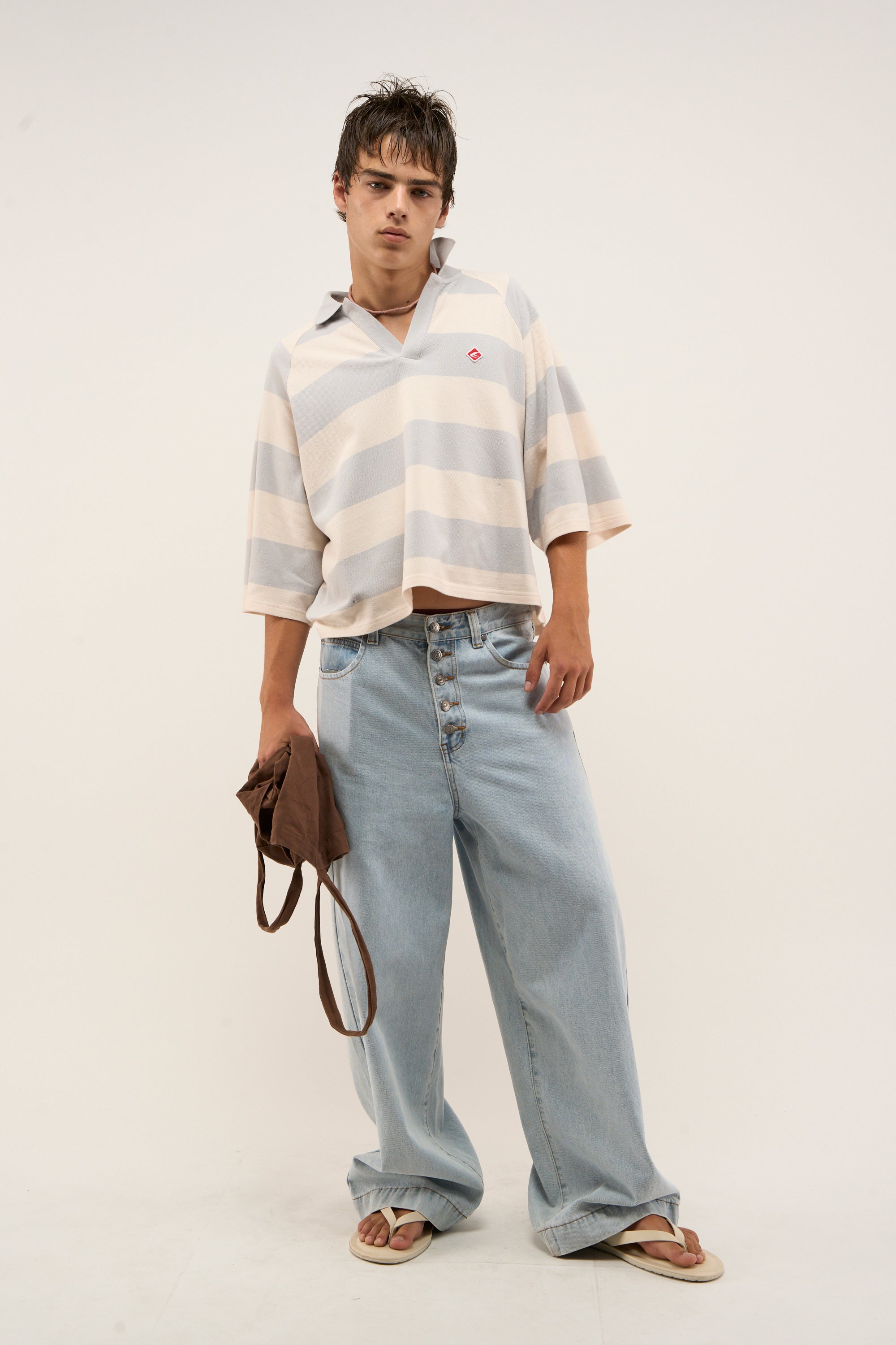 Signature Light Blue Striped Polo