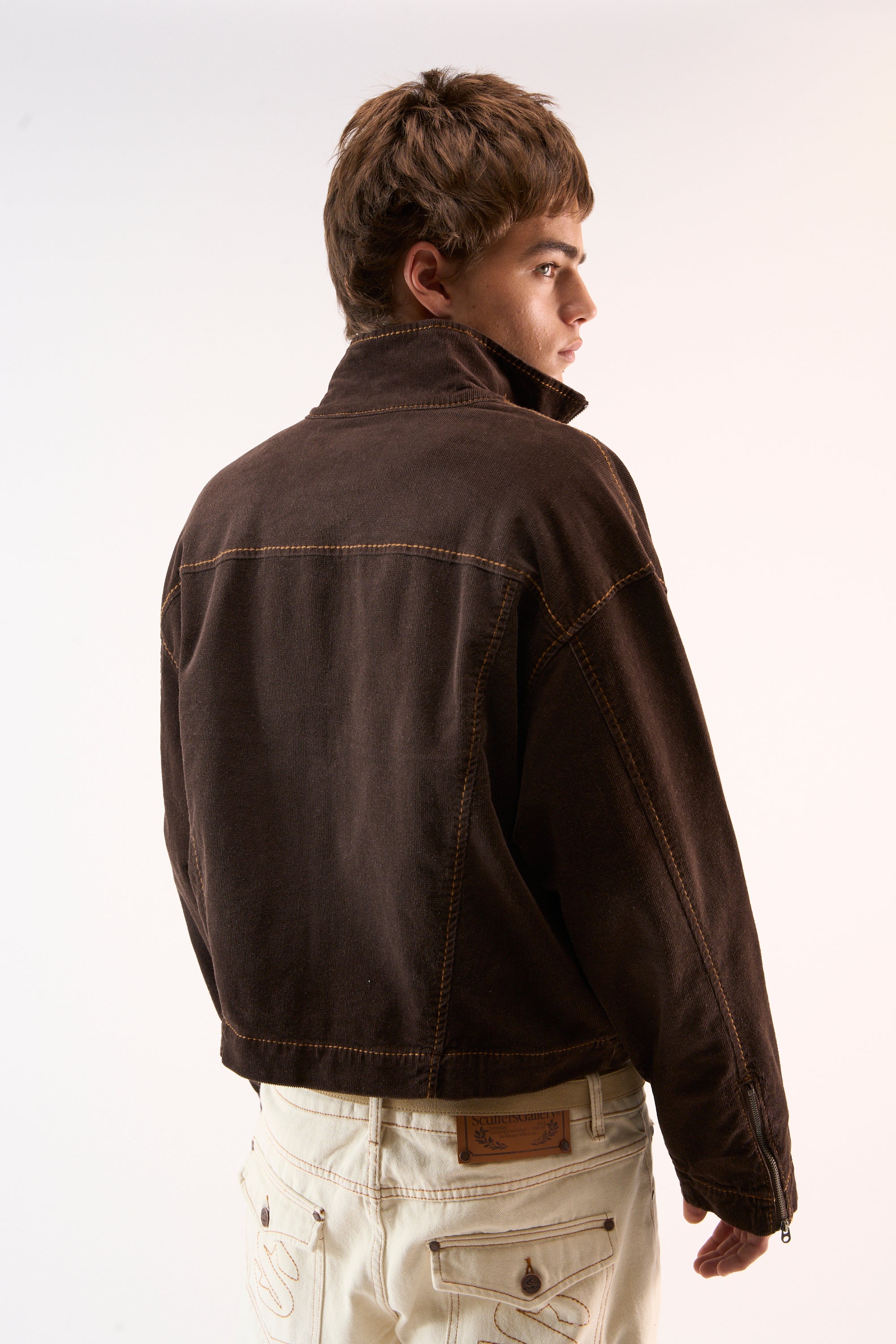 Corduroy Flared Brown Jacket