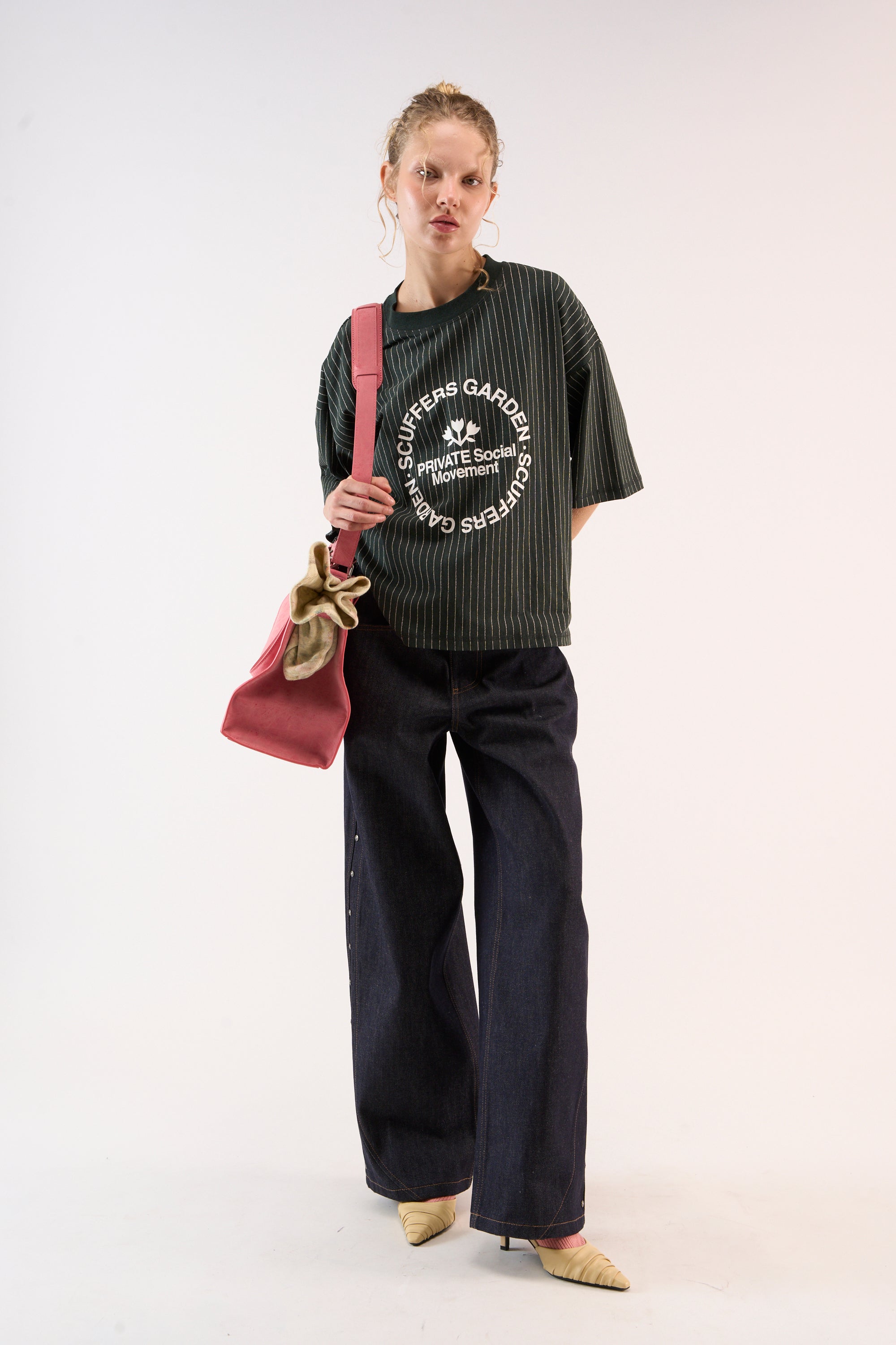 Pinstripe Green T-Shirt