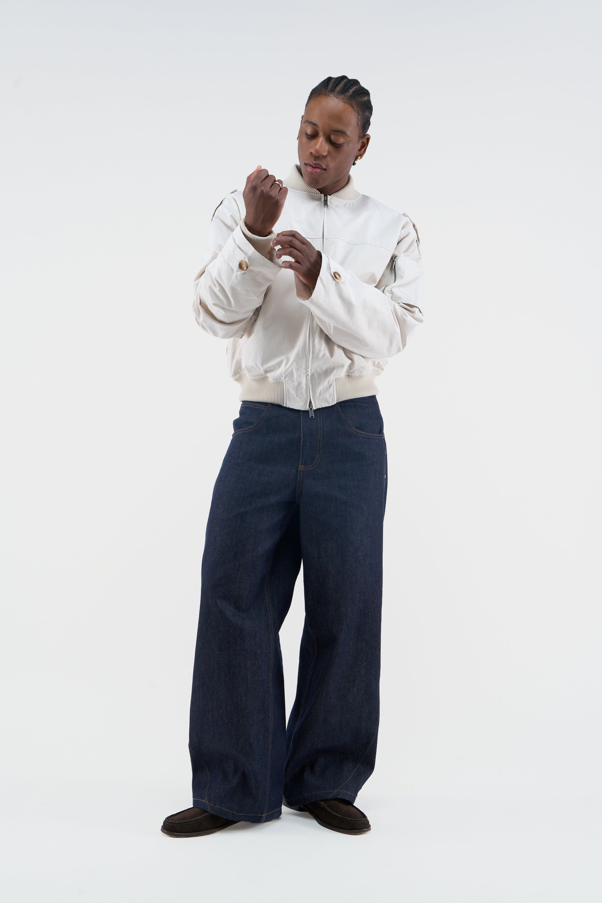 London Ecru Bomber Jacket