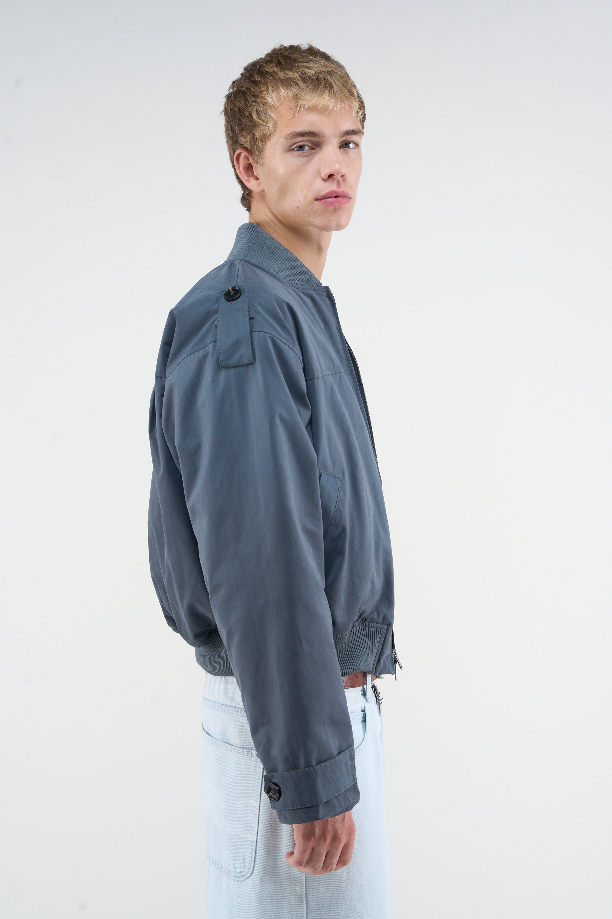 London Dark Grey Bomber Jacket