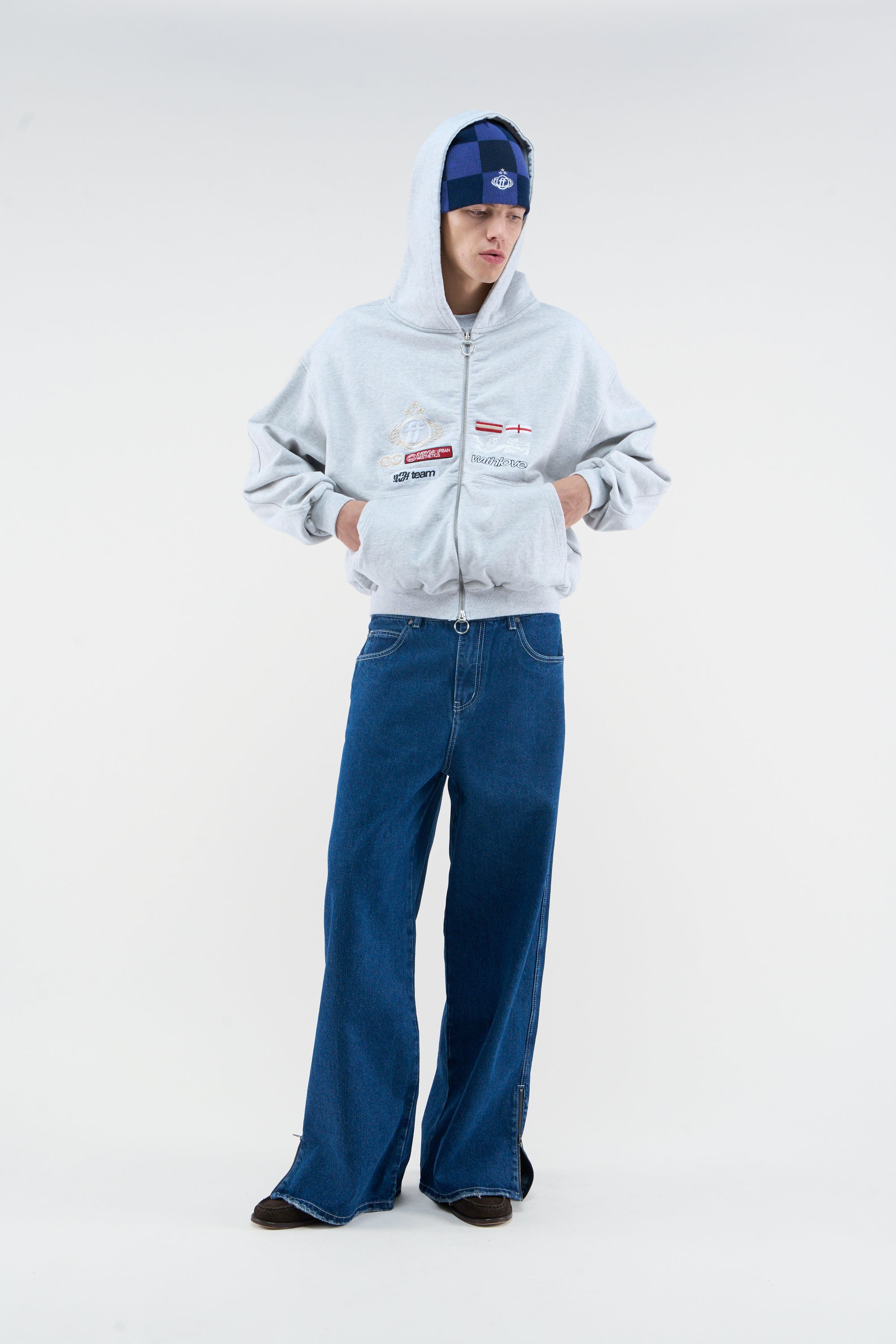 Mayor Light Grey Zipper