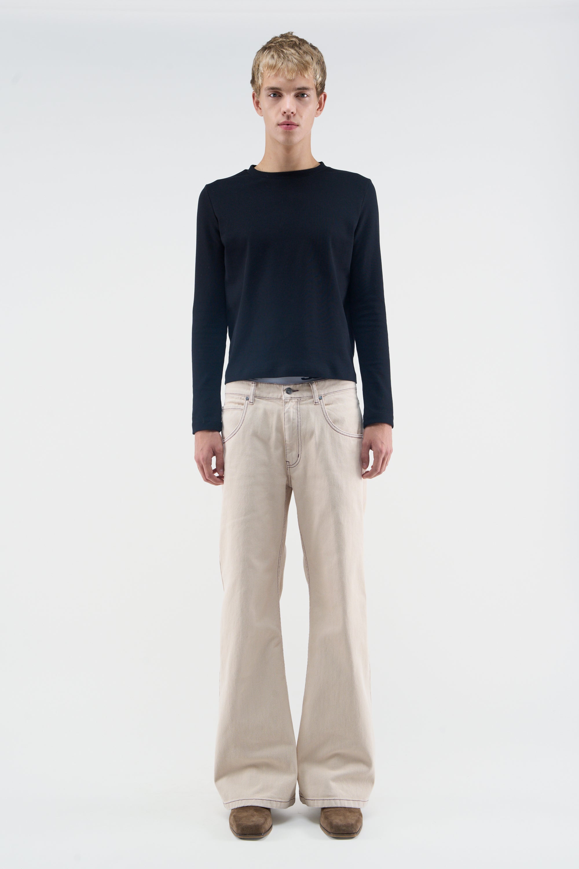 New Flared Ecru Pants