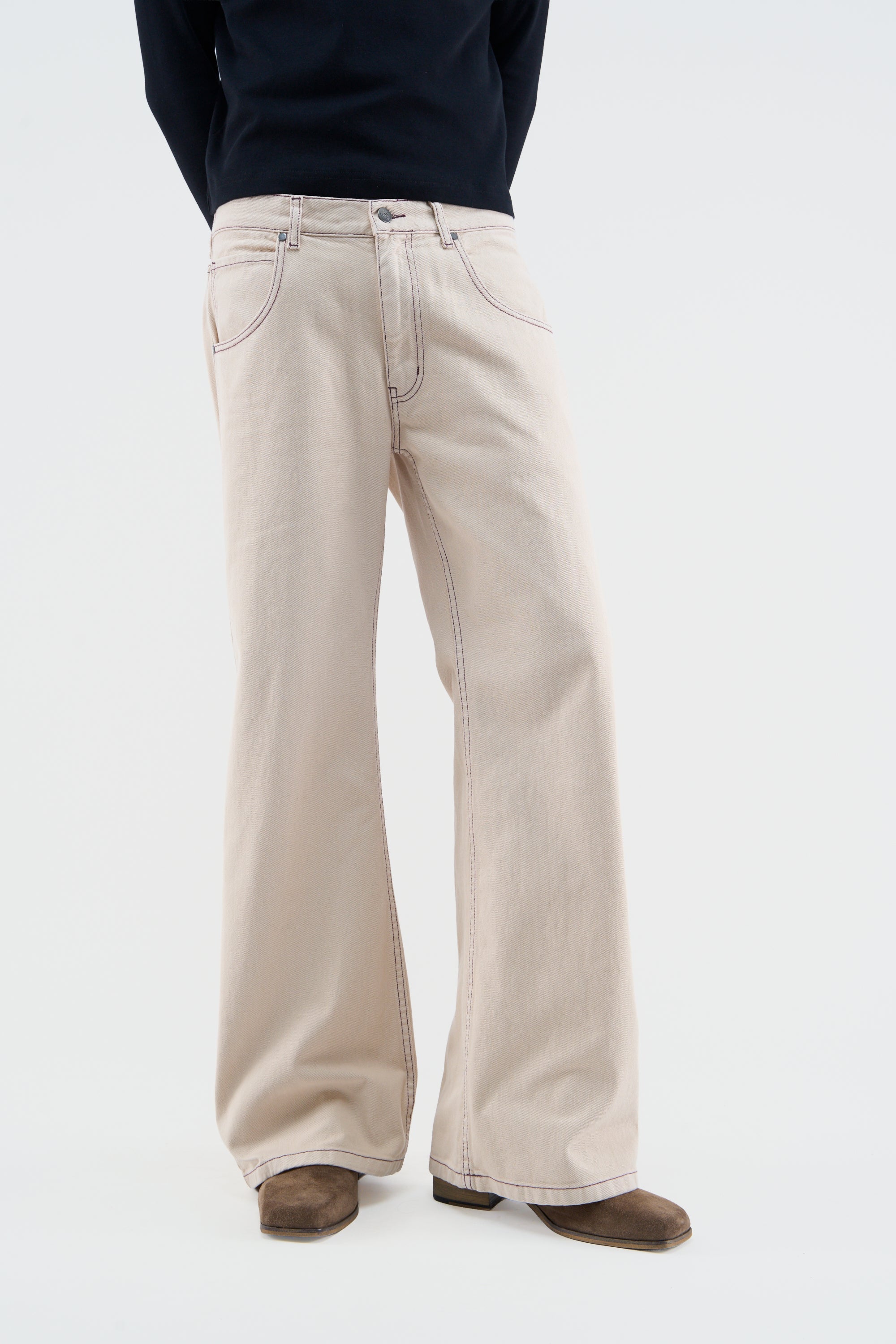 New Flared Ecru Pants