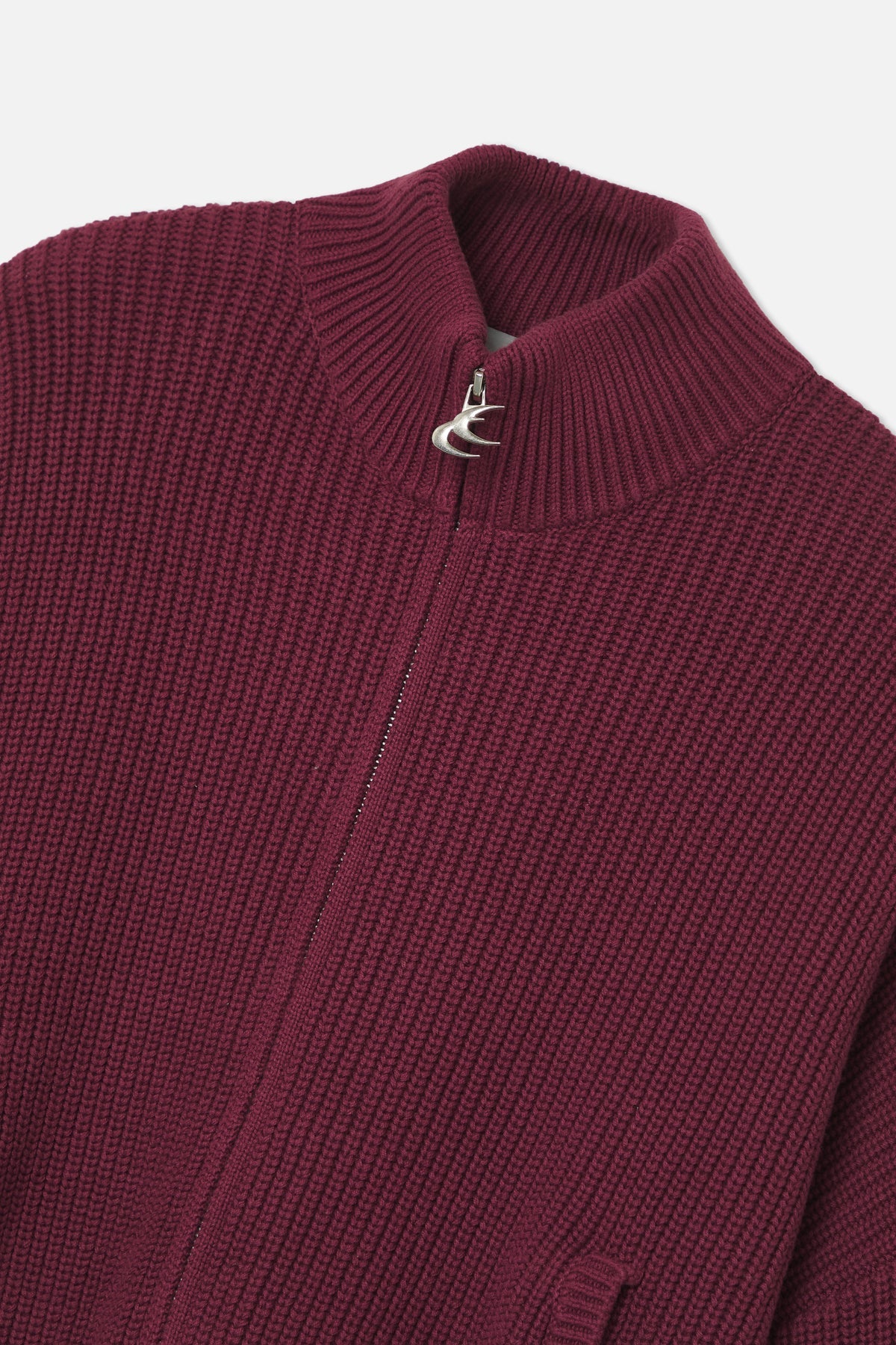 Delore Burgundy Knit Zipper