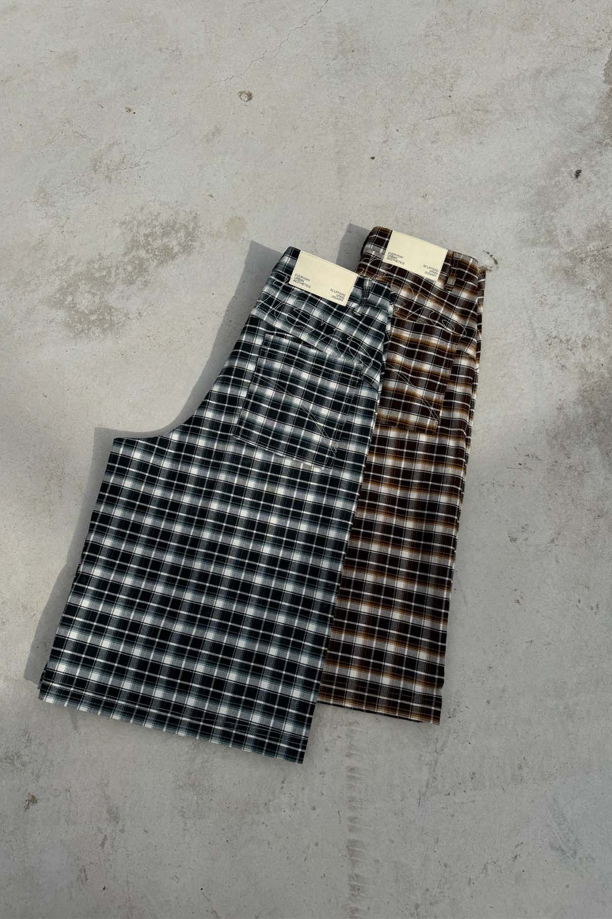 Checkered Green Jorts