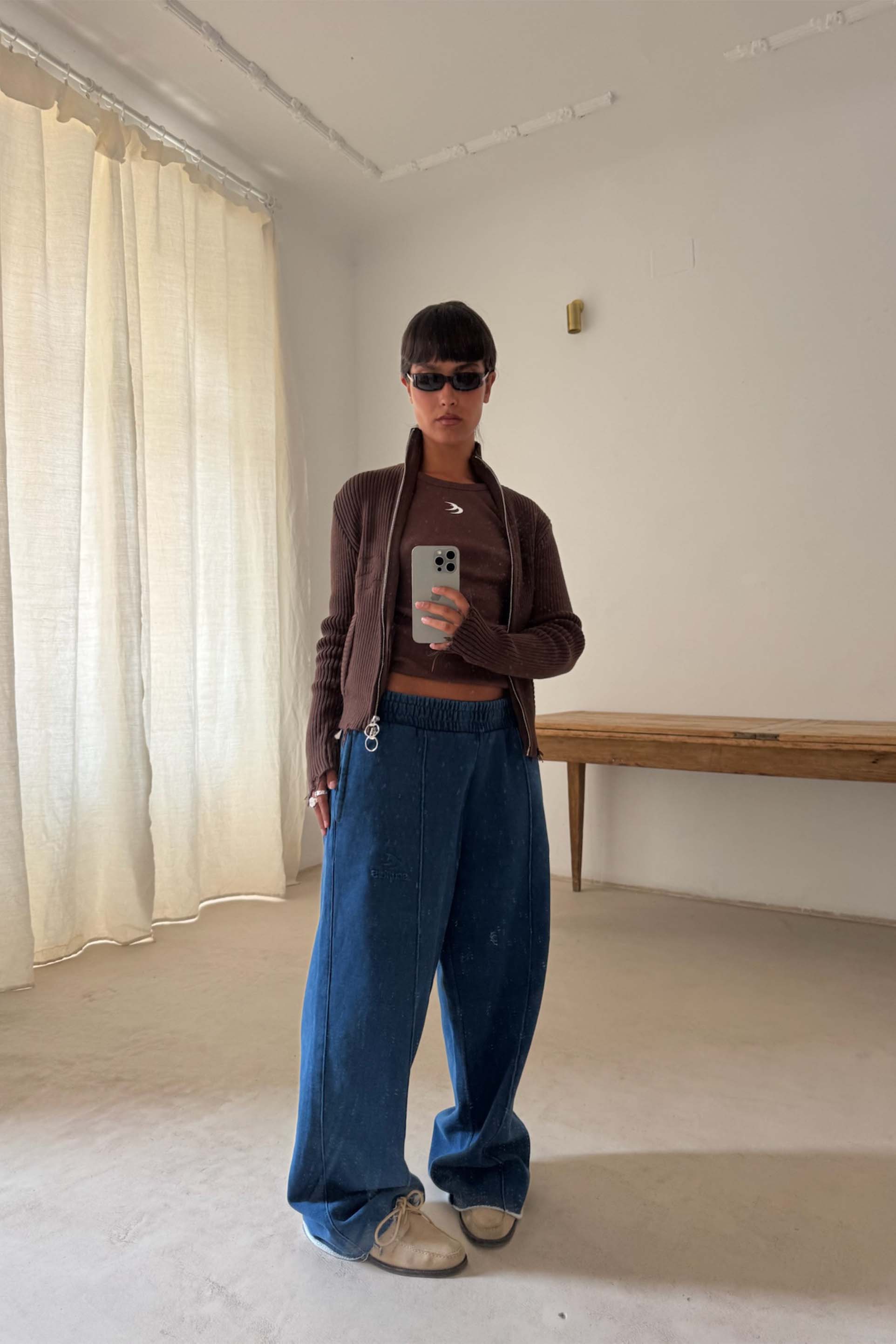 Bawdy Knit Brown Zipper