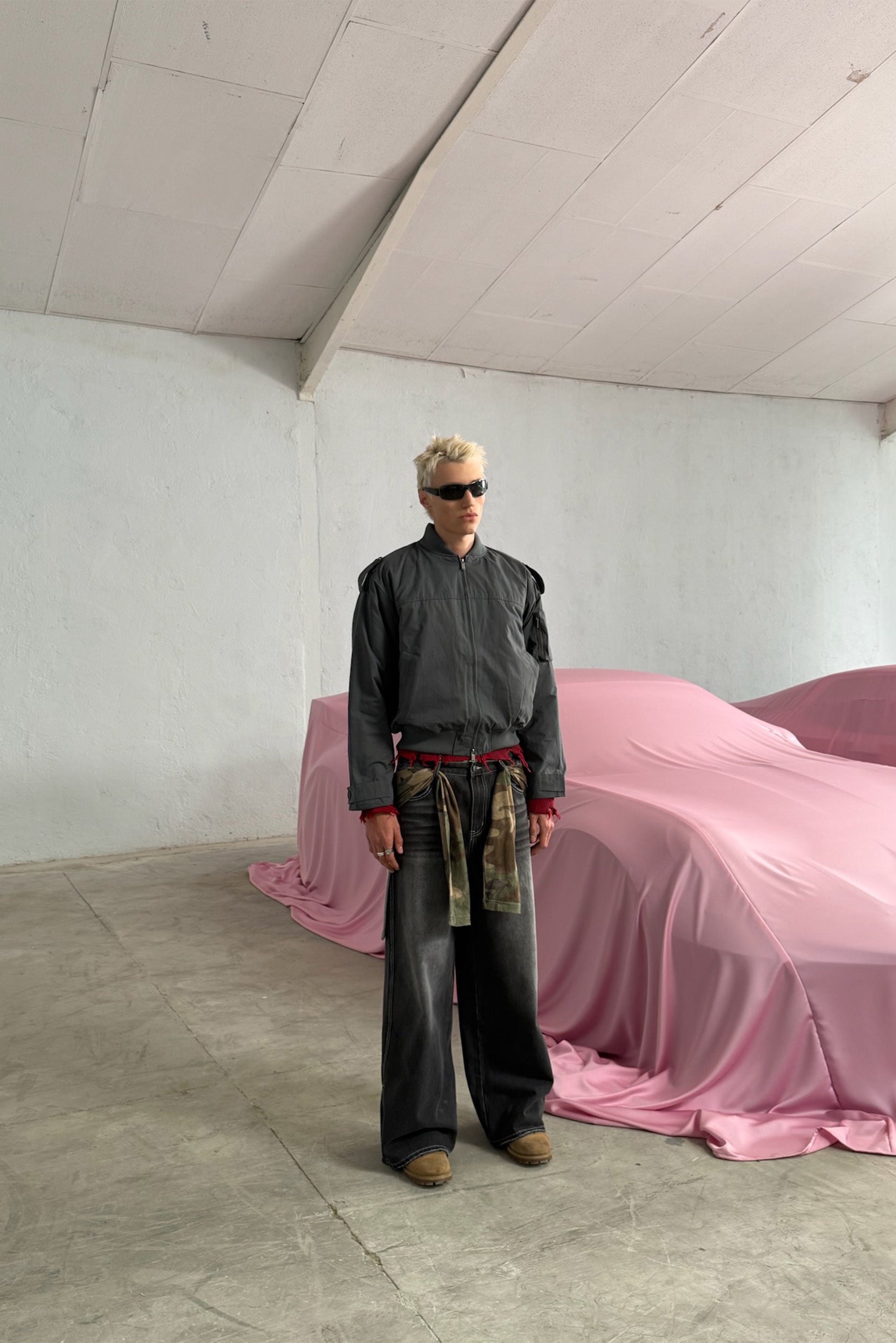 London Dark Grey Bomber Jacket