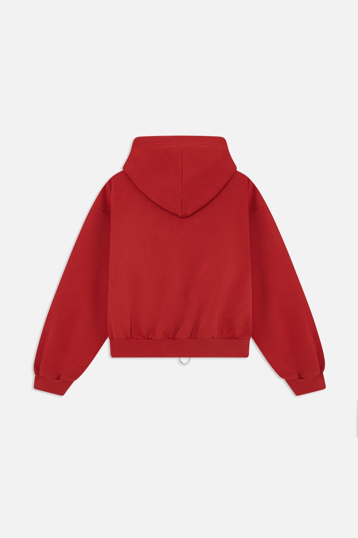 Logo Red Zipped Hoodie
