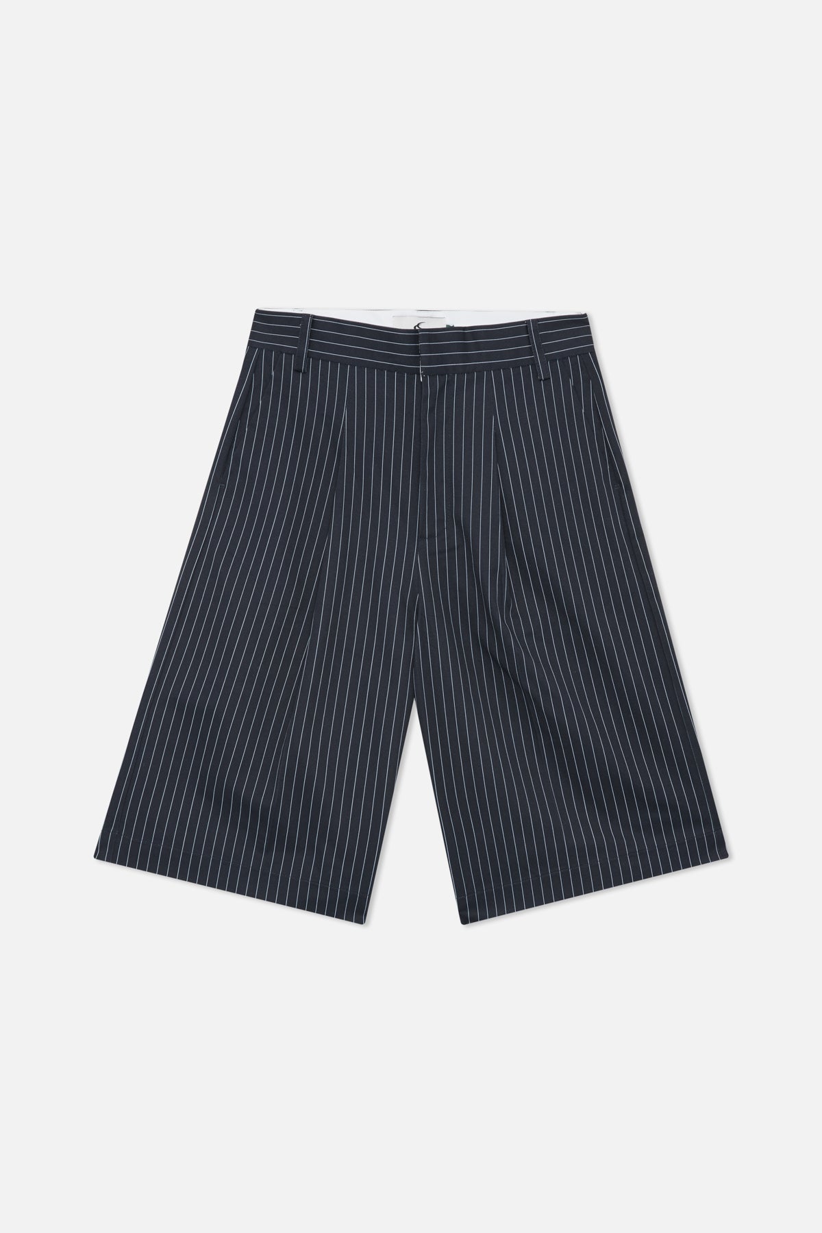 Maison Navy Pinstripe Shorts