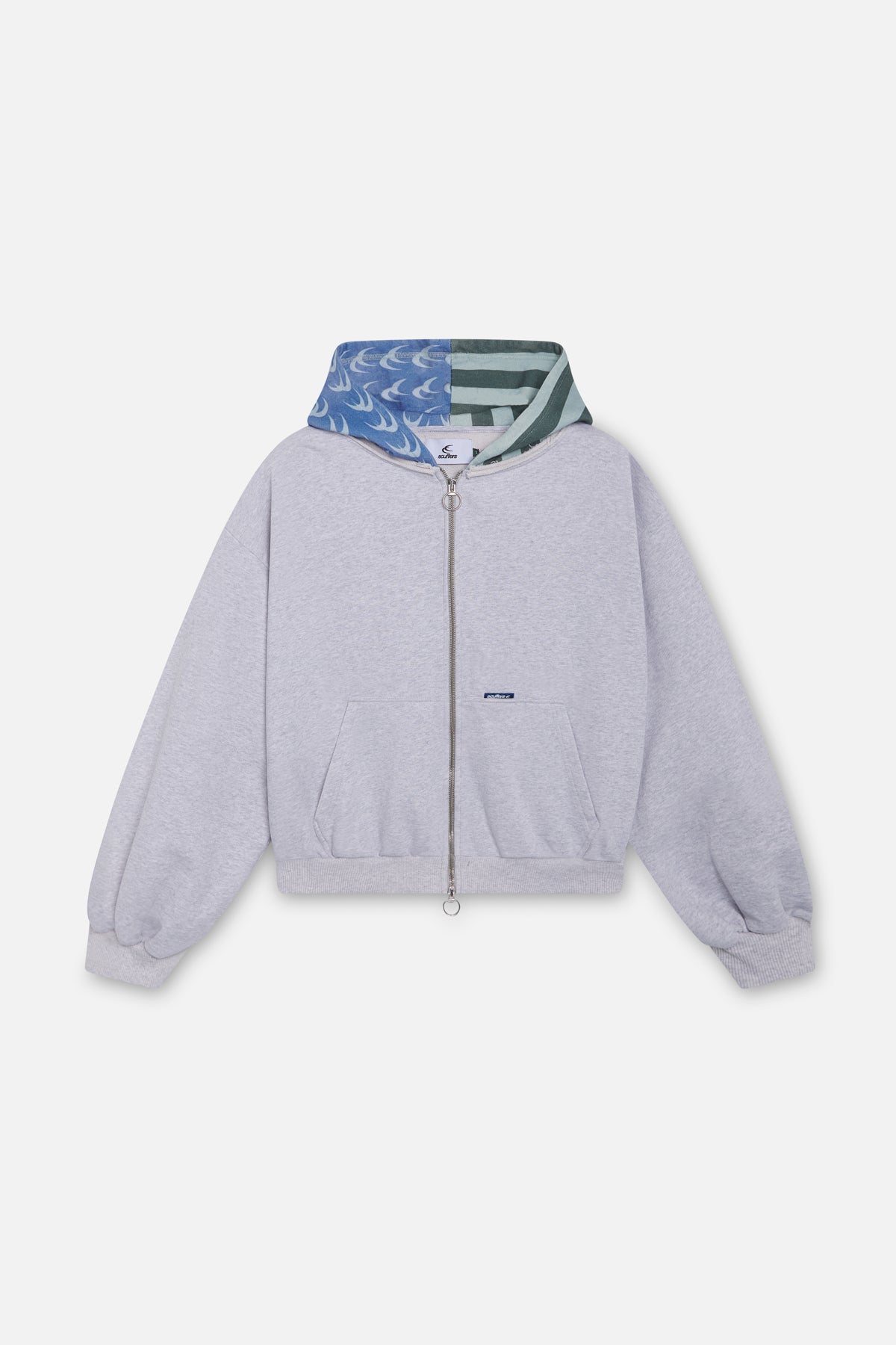 Nowhere Grey Melange Zipped Hoodie
