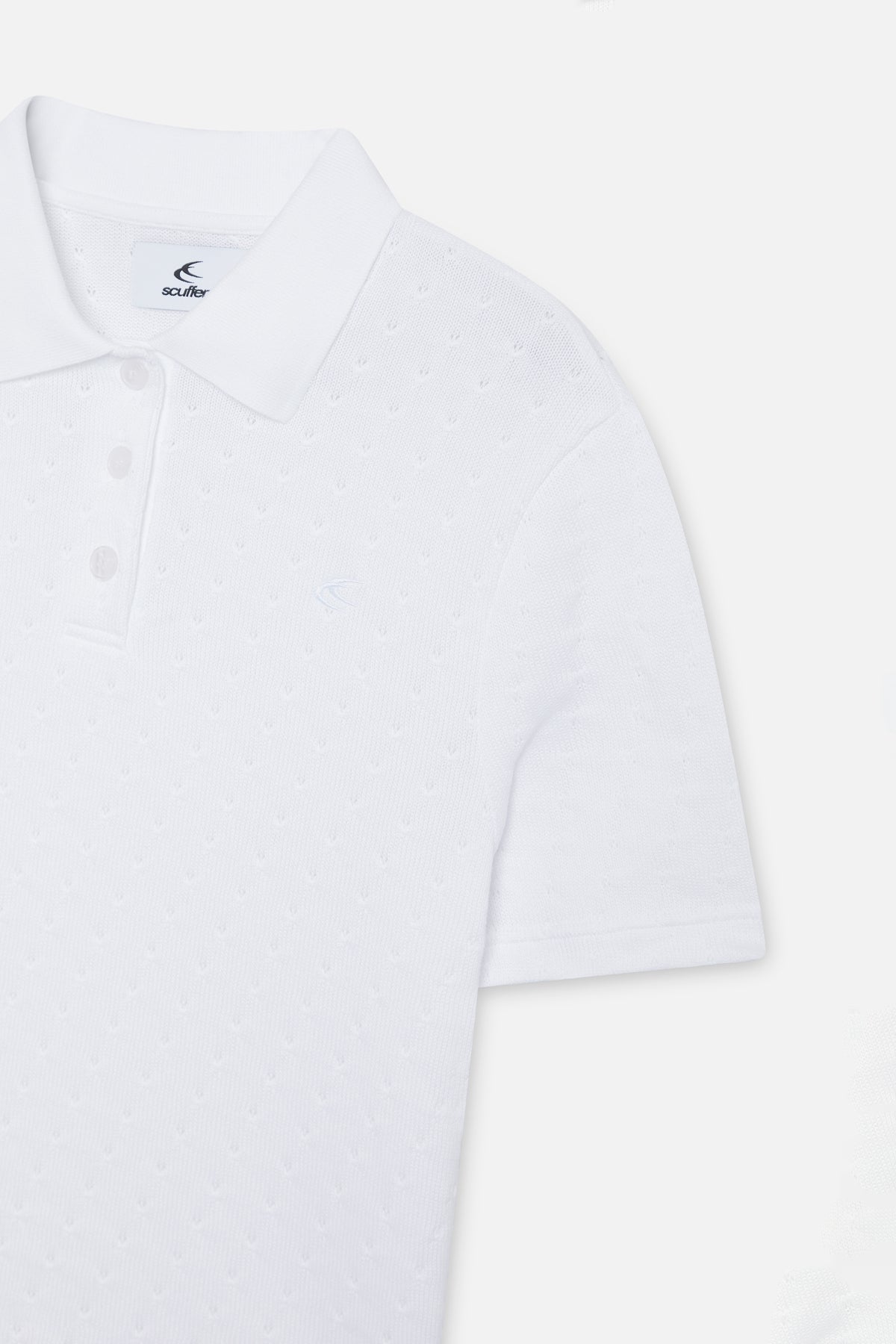 Openwork White Polo