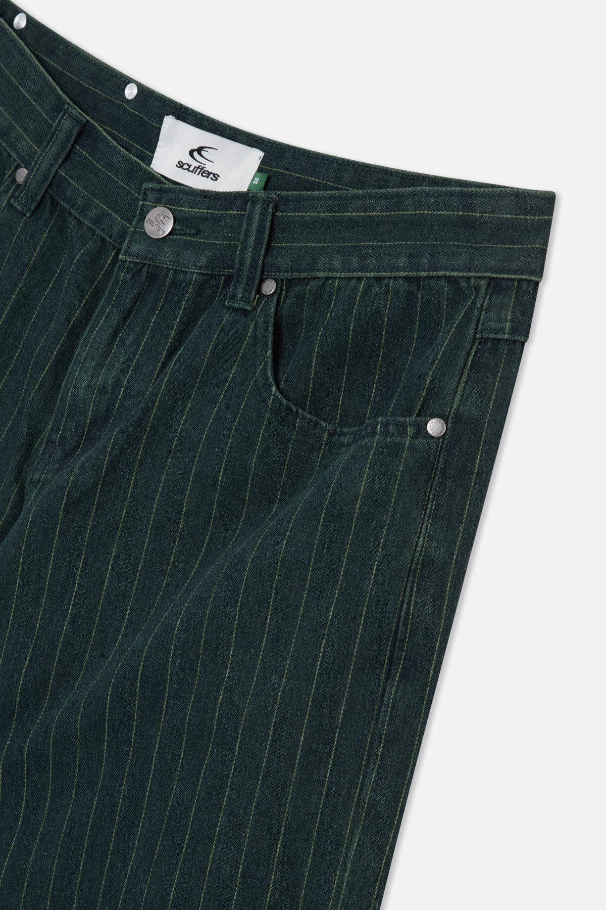 Pinstripe Carrie Green Pants