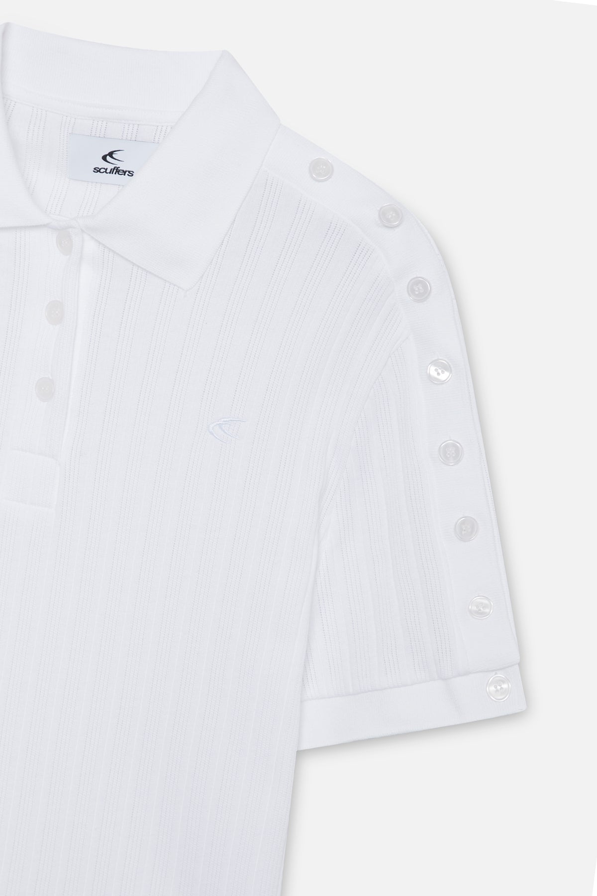 Placket White Polo