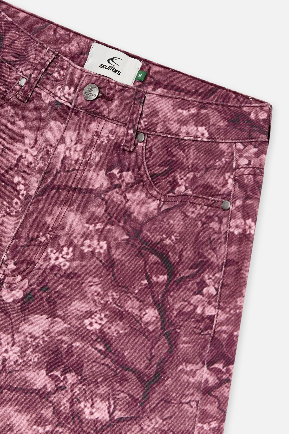 Real Flower Burgundy Jumbo Shorts