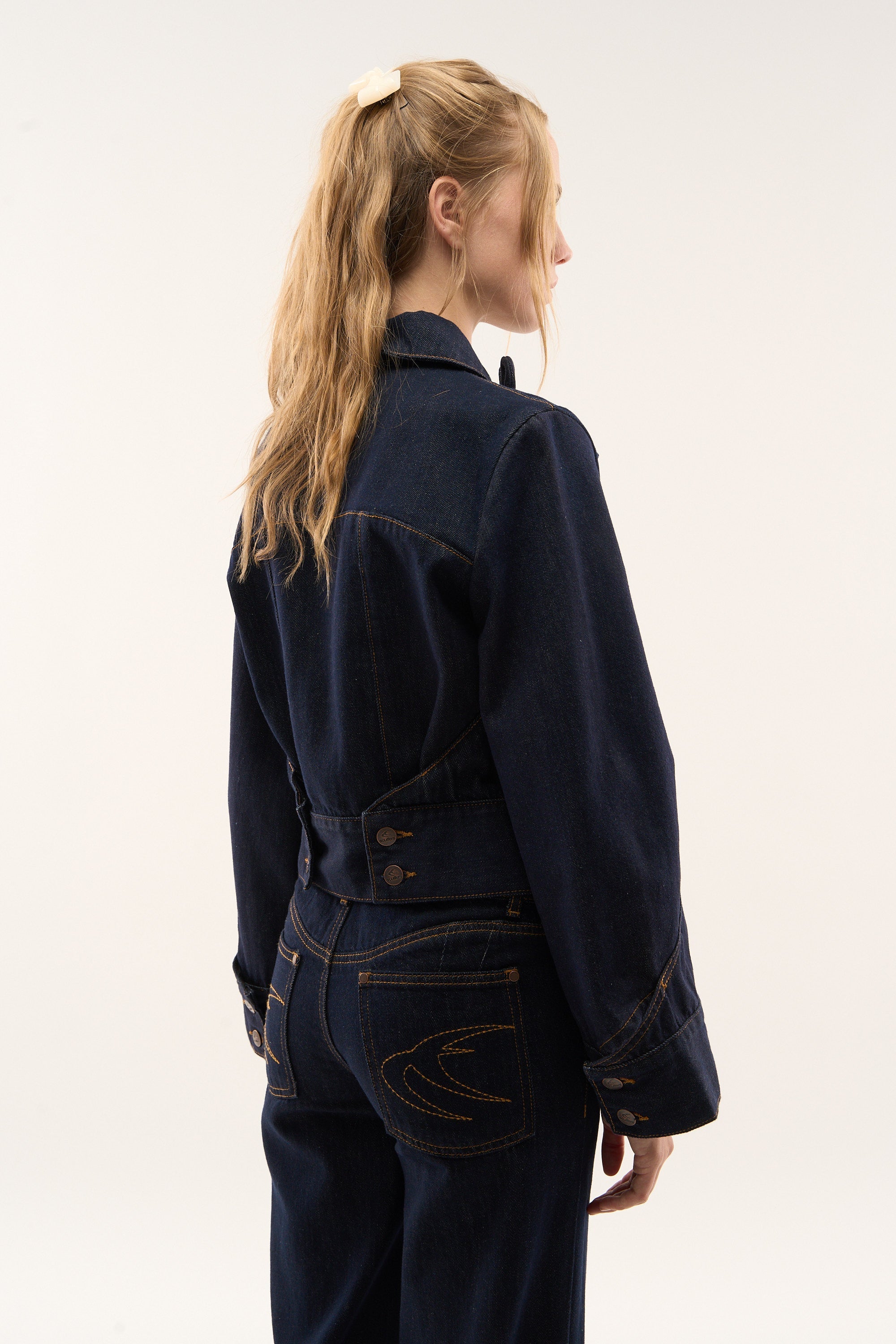Marine Dark Blue Denim Jacket