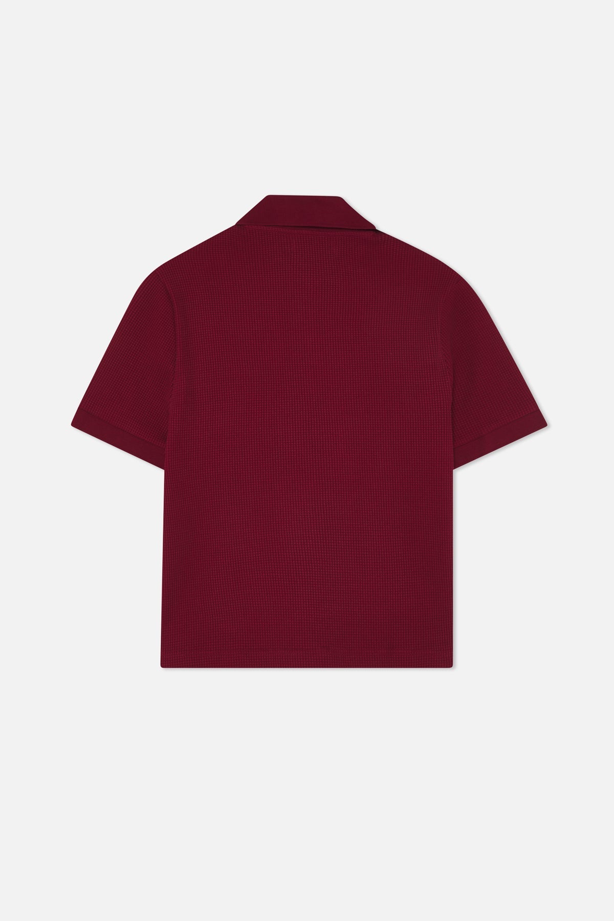 Waffle Burgundy Polo