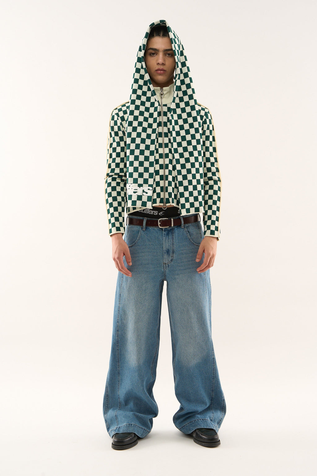 Monaco Green Checkered Zipper