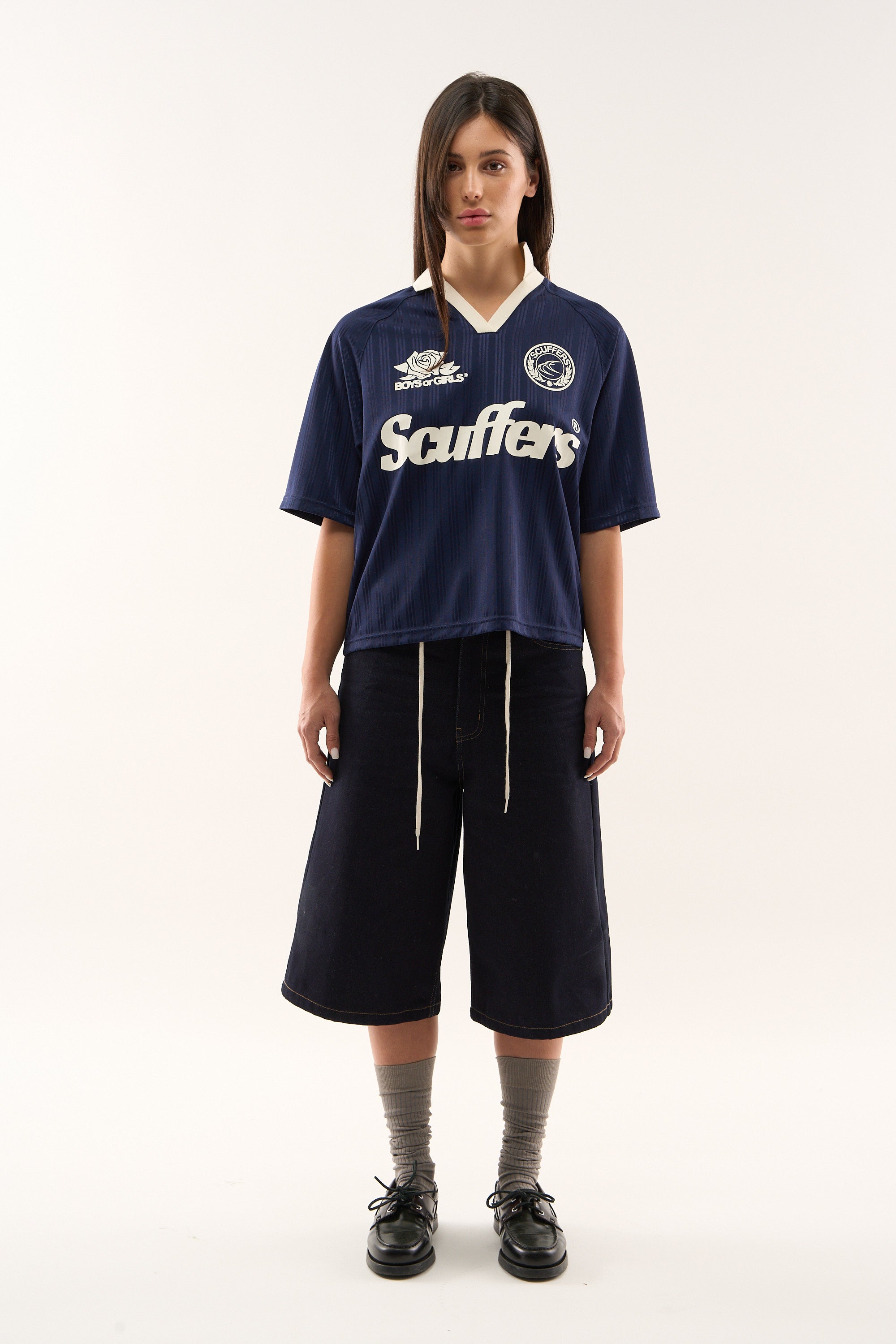 Pearl Navy Football T-Shirt