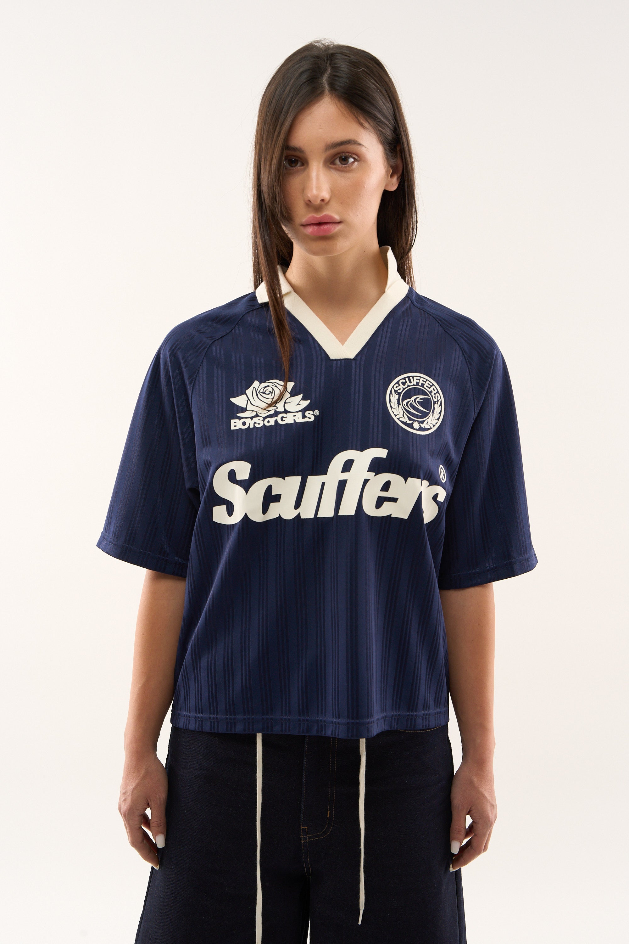 Pearl Navy Football T-Shirt