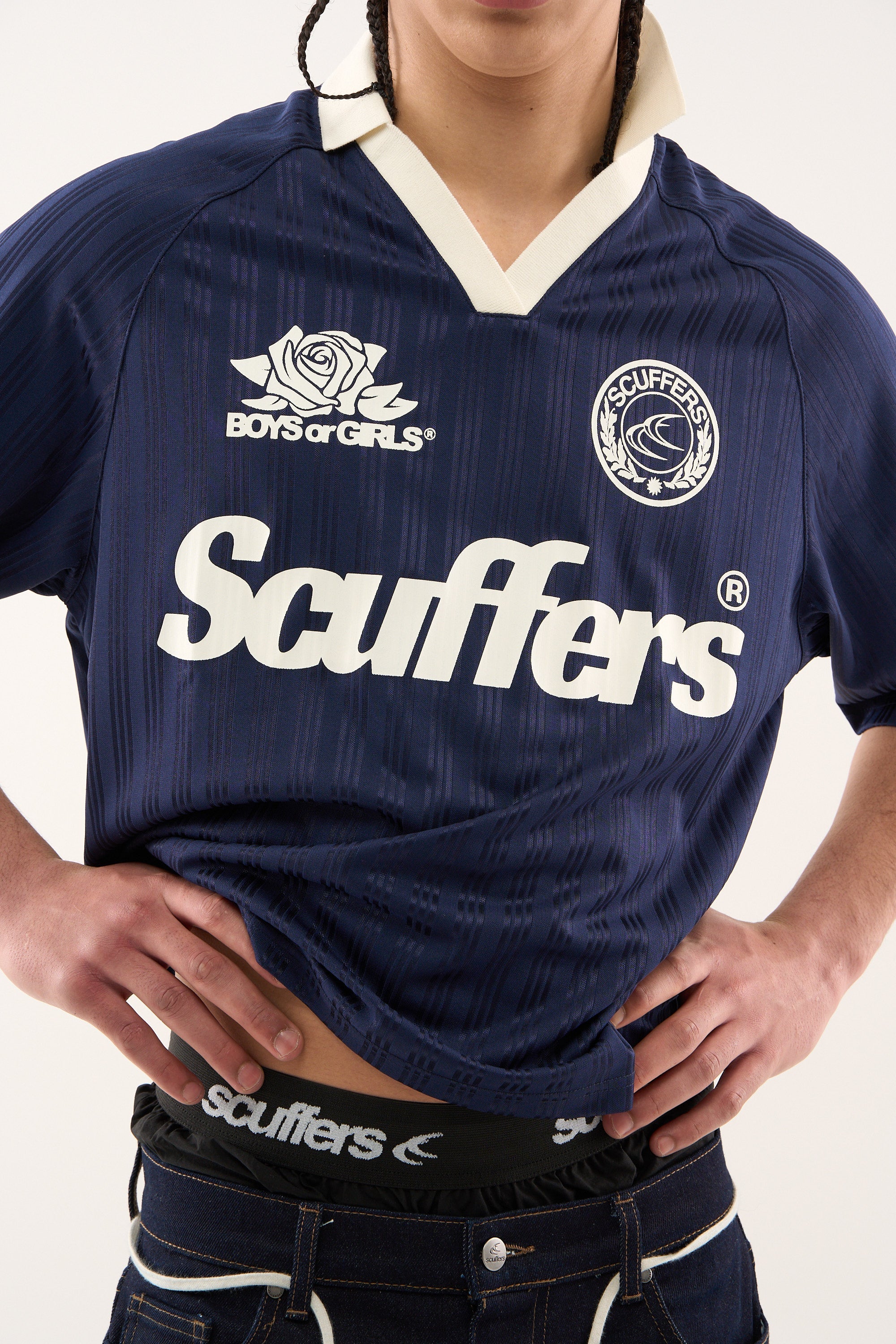 Pearl Navy Football T-Shirt