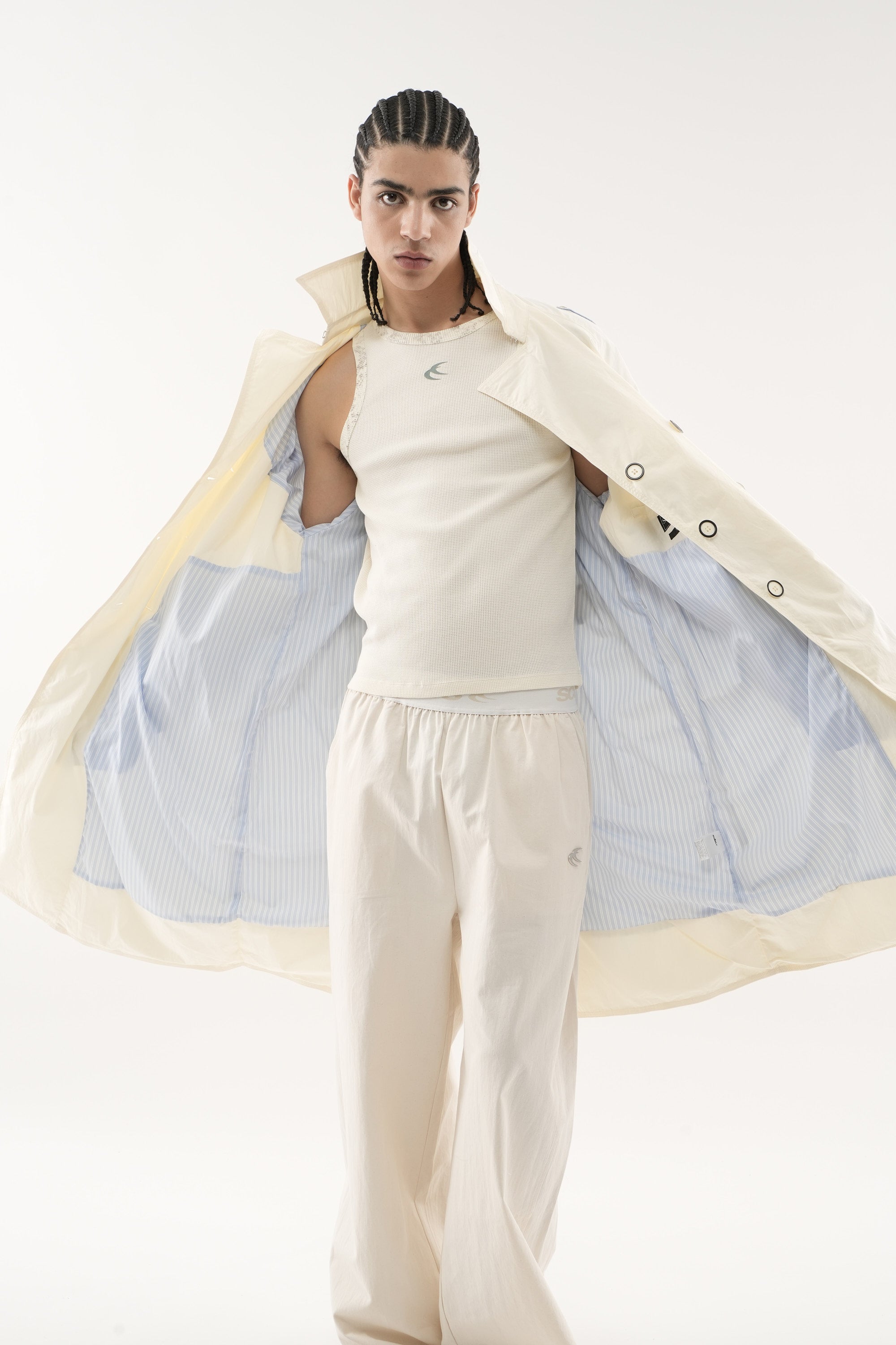 Vichy Ecru Trench Coat