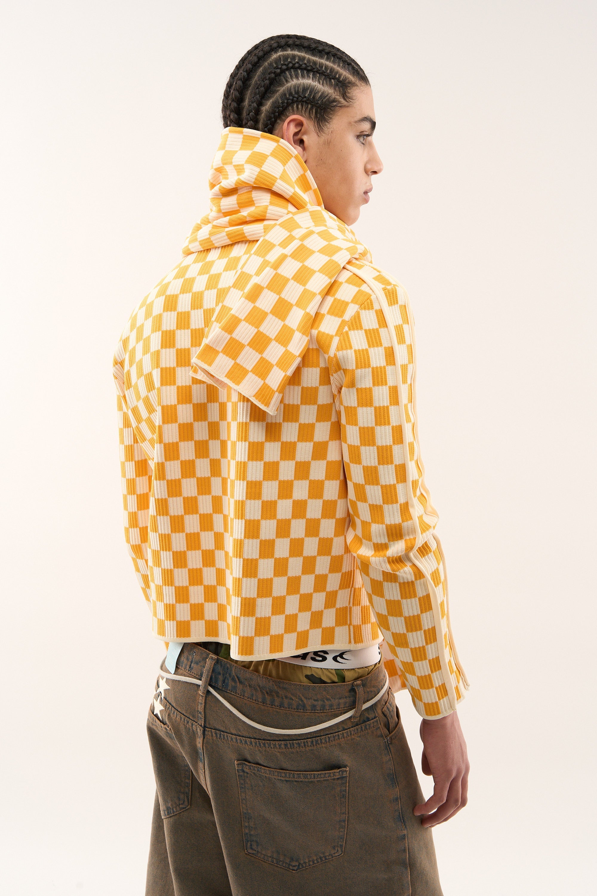 Monaco Yellow Checkered Zipper