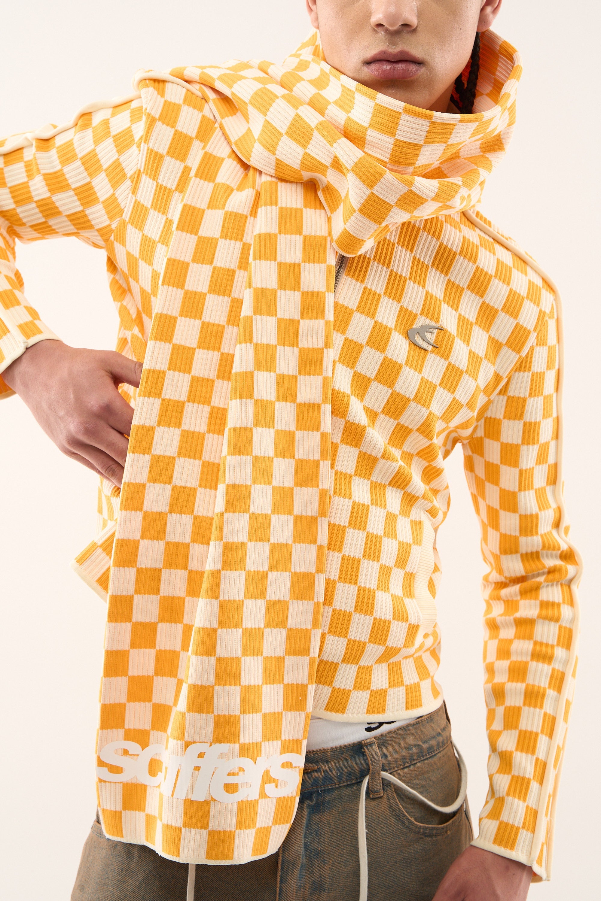 Monaco Yellow Checkered Zipper