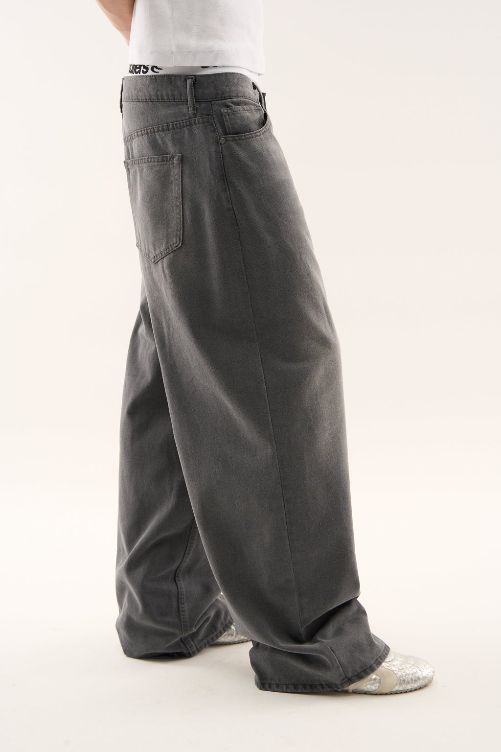 Jumbo Pants Washed Grey