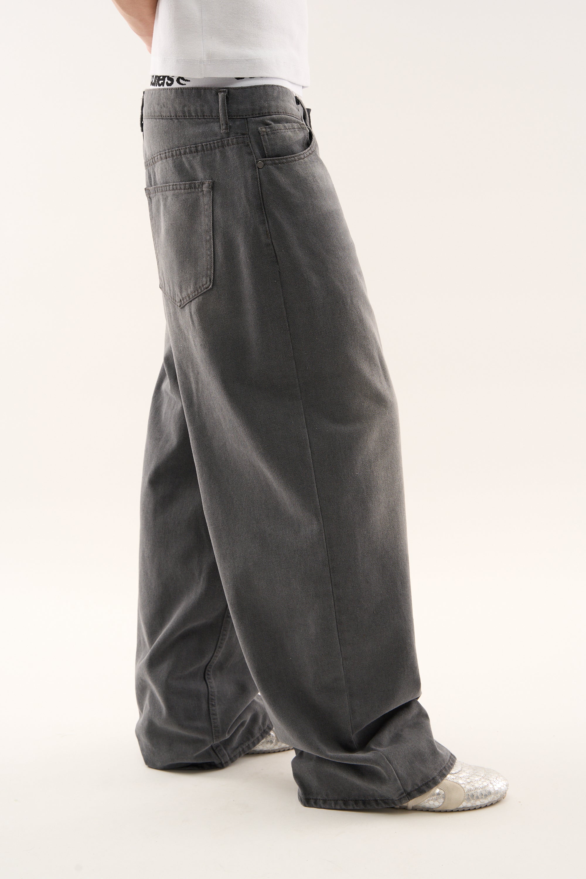 Jumbo Pants Washed Grey