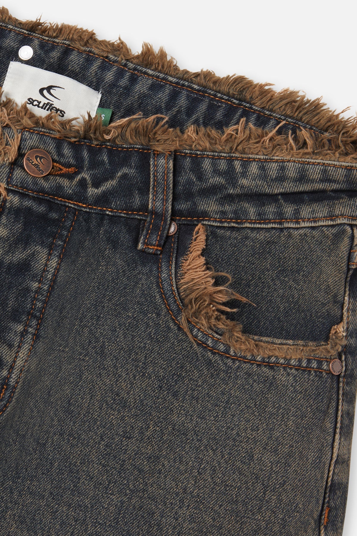 Label Brown Denim Skirt