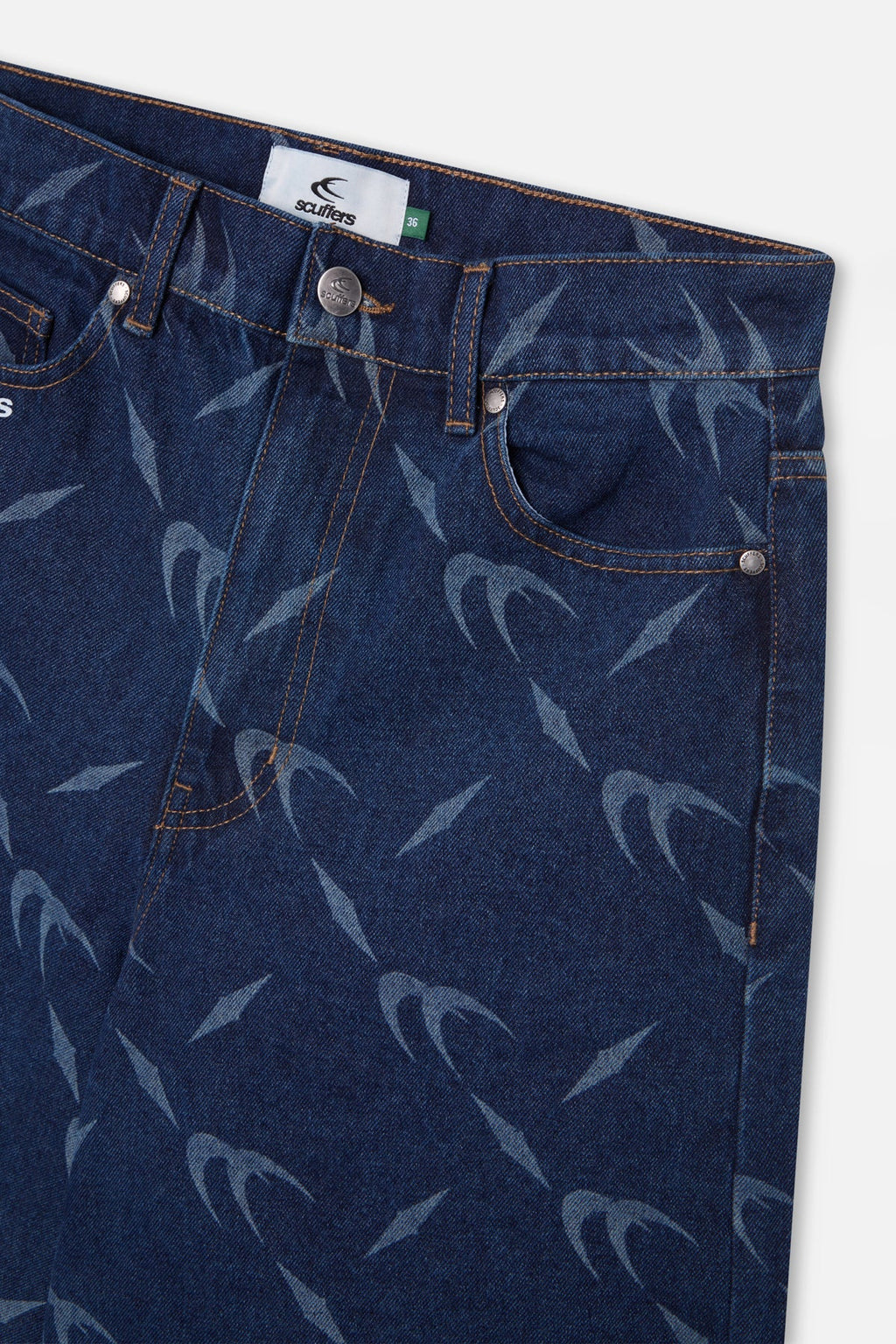 Silver Dark Blue Jorts