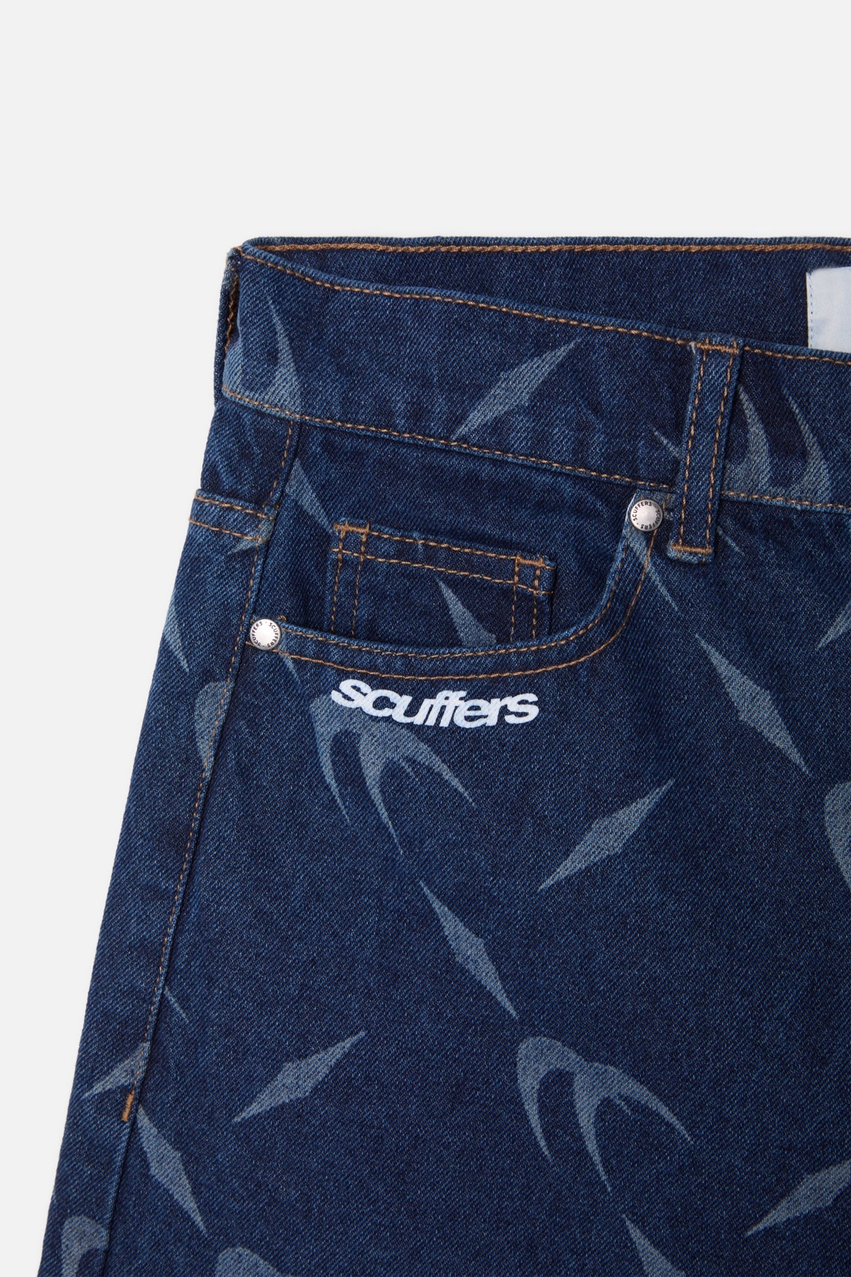 Silver Dark Blue Jorts