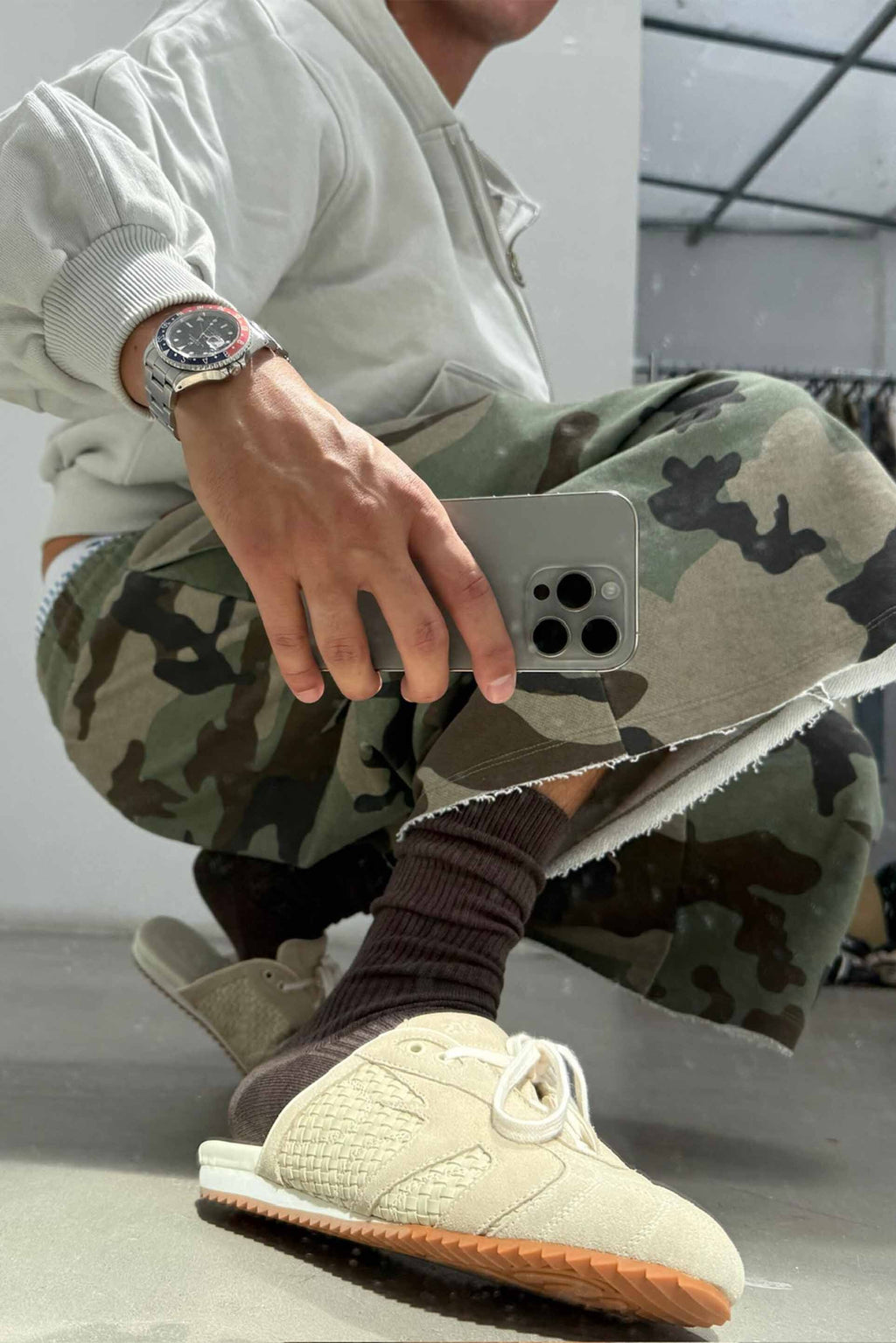 Iconic Mule Ecru Sneaker