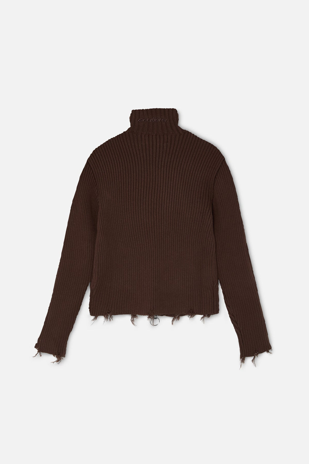 Bawdy Knit Brown Zipper