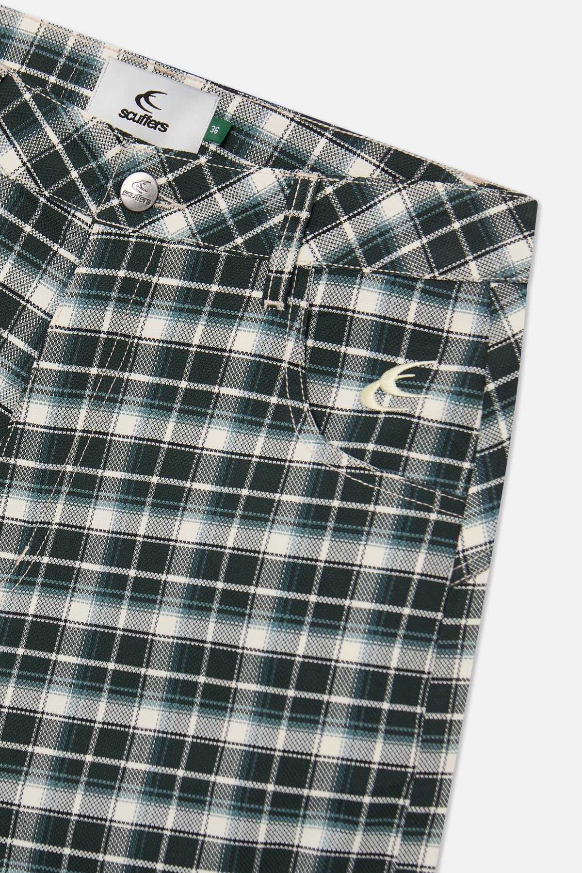 Checkered Green Jorts