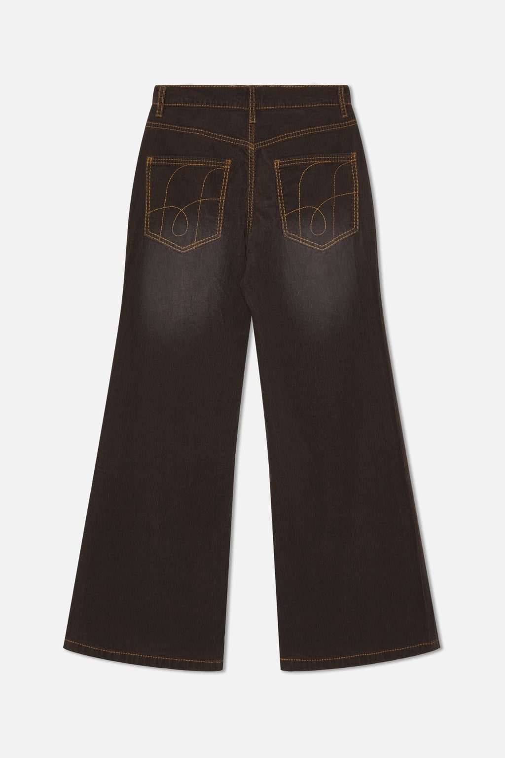 Corduroy Flared Brown Pants