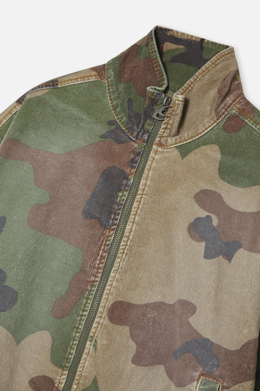 Corduroy Flared Camo Jacket