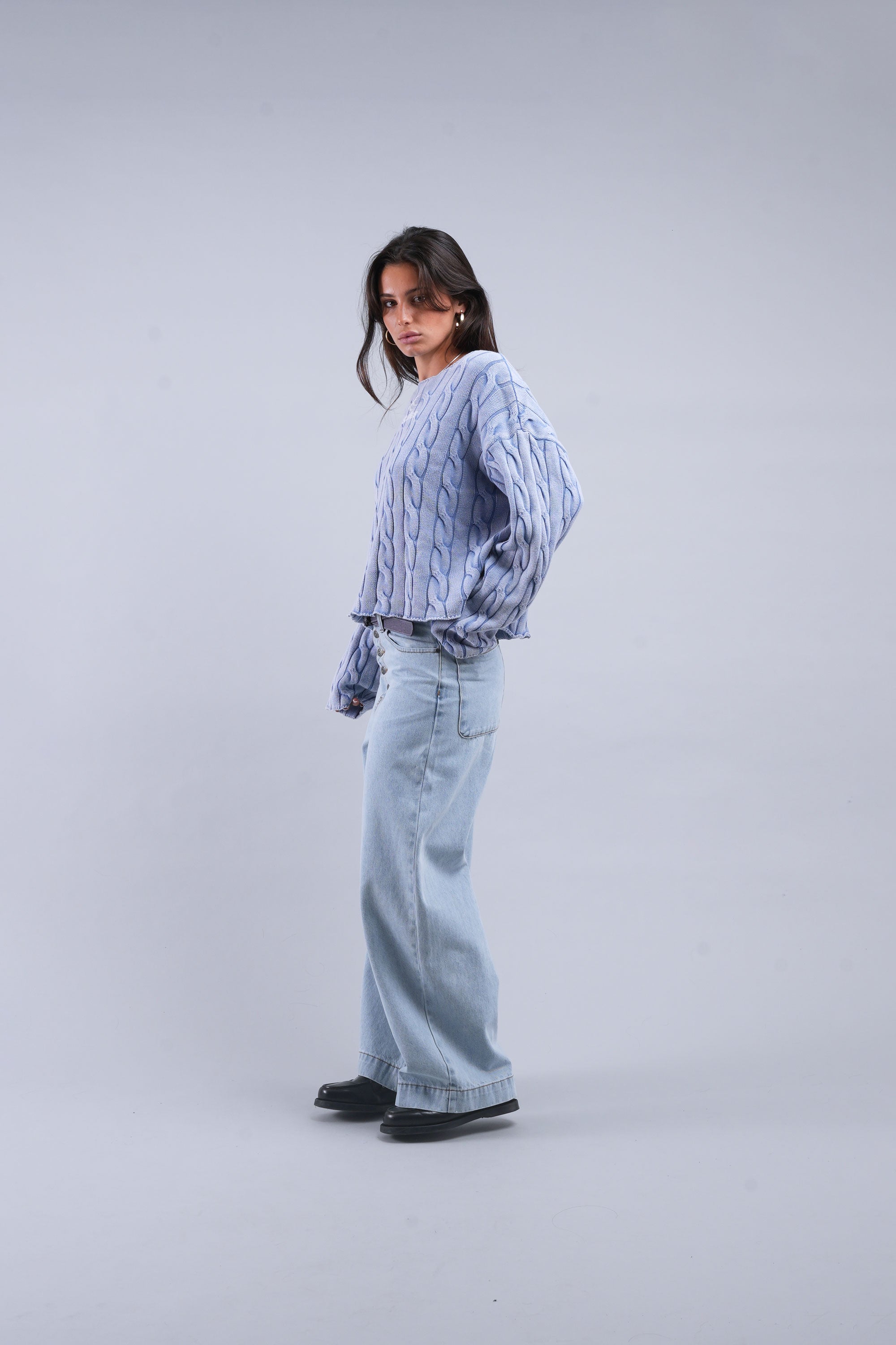 New Trench Blue Knit