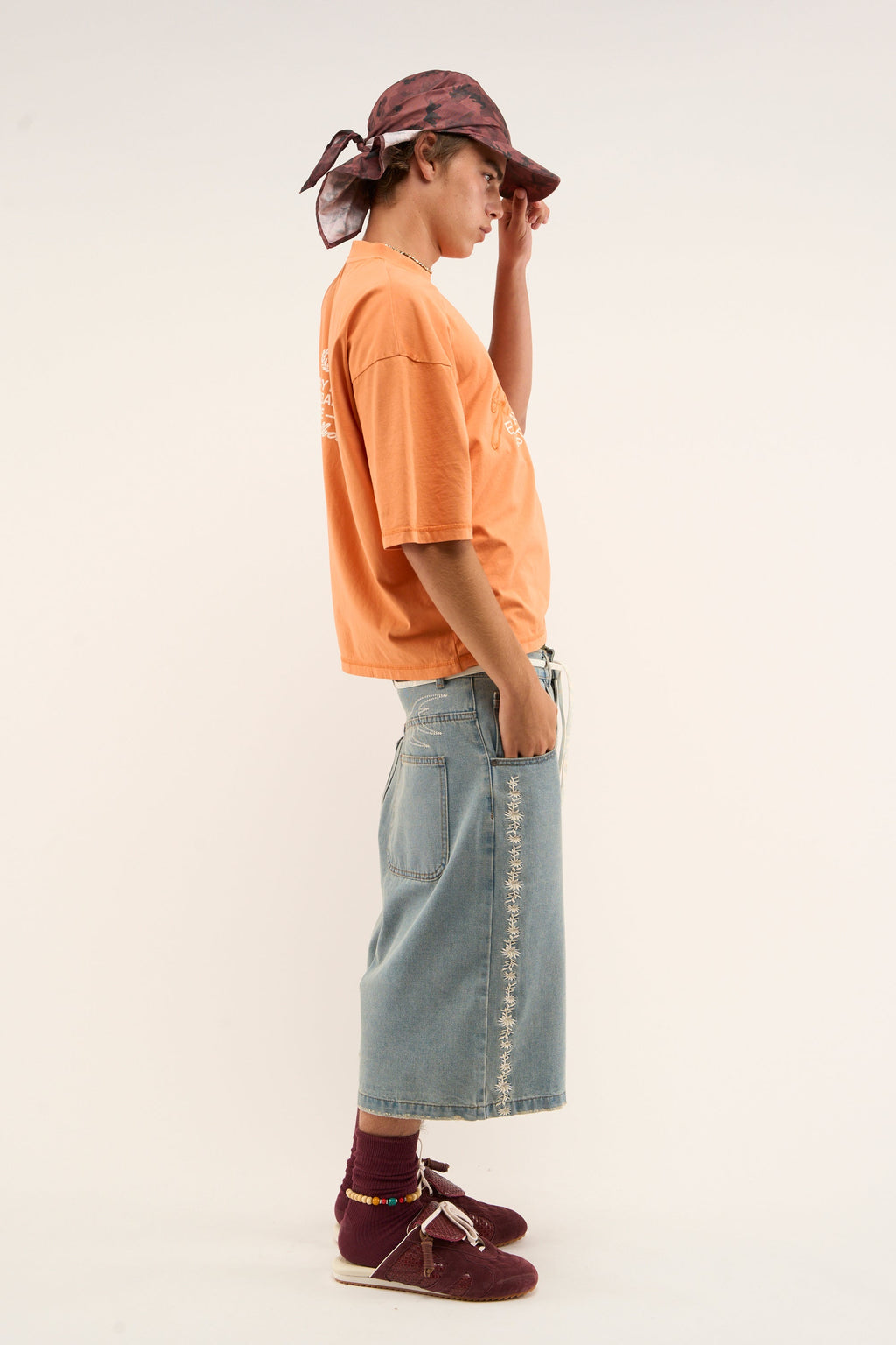 No Burgundy Camo Cap