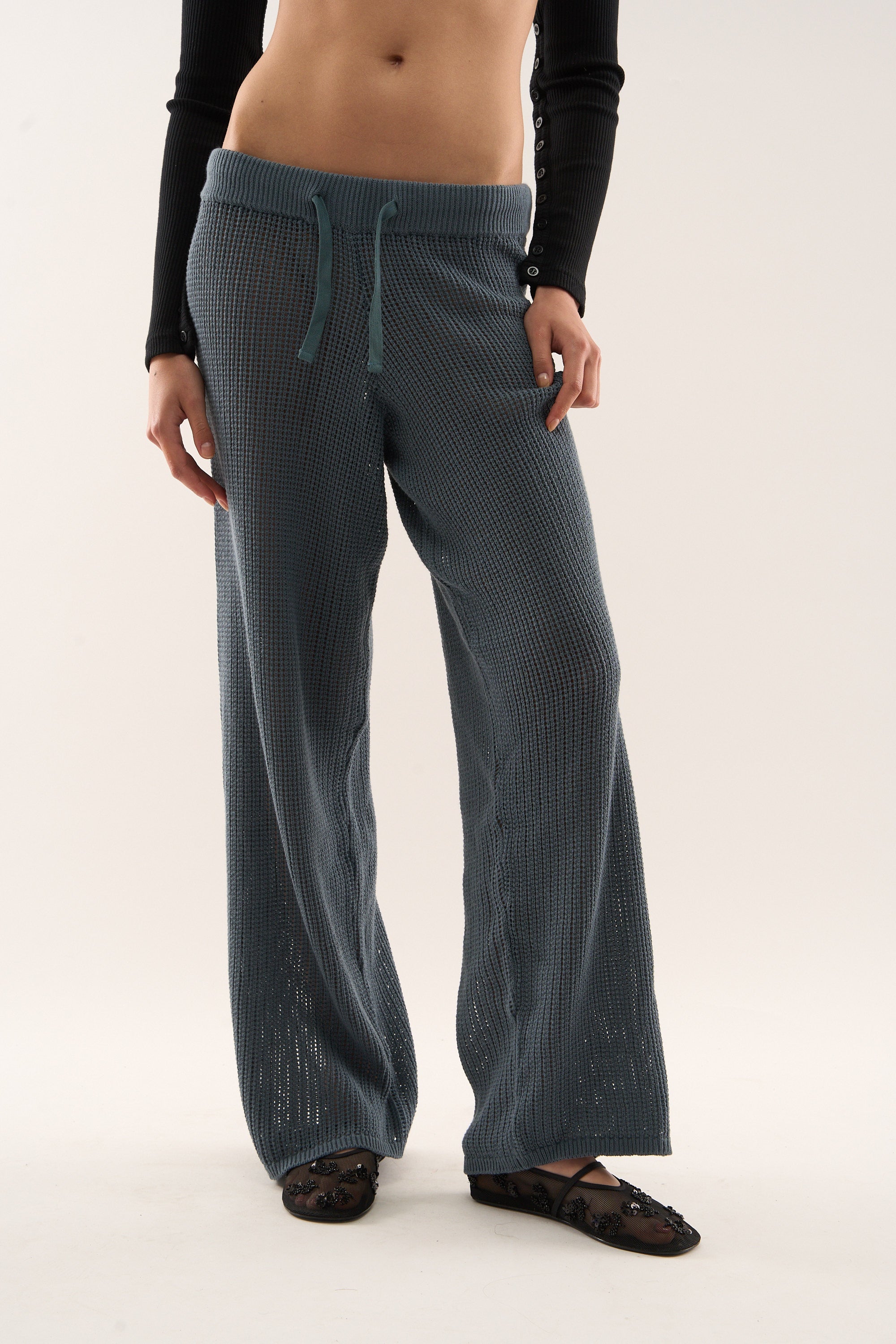 Double Moon Dusty Blue Pants