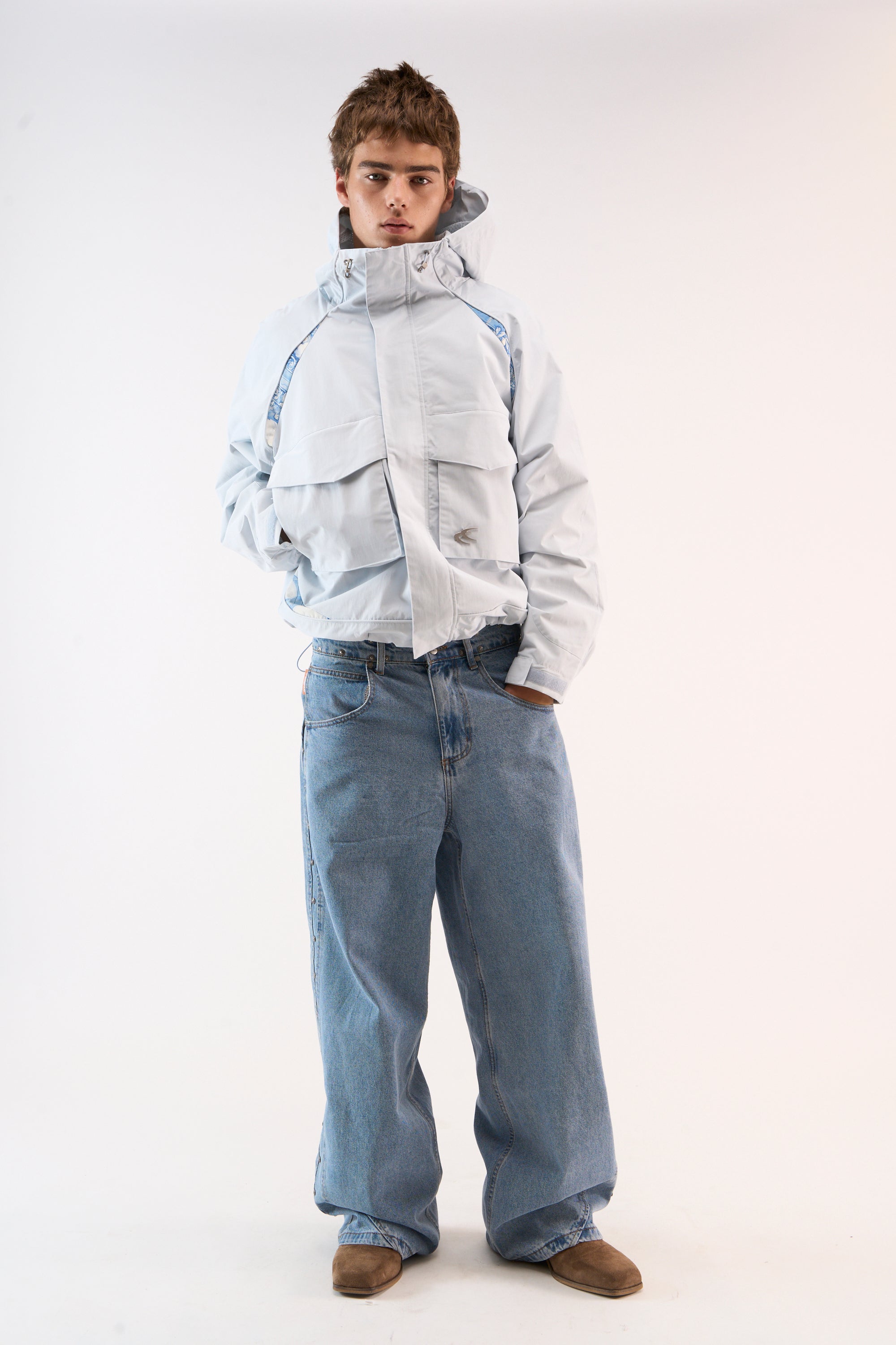 New Essential Light Blue Windbreaker