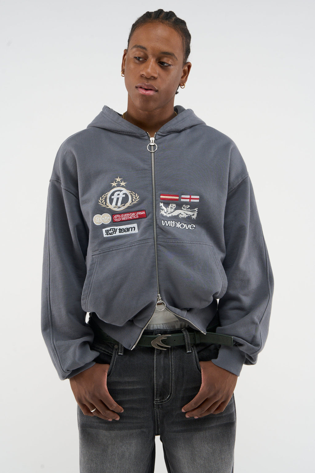 Mayor Dusty Blue Zipper