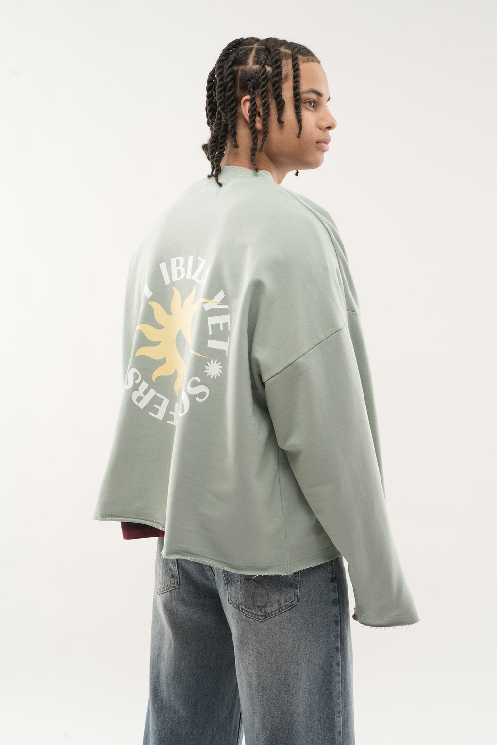 Not Ibiza Again Light Green Sweatshirt